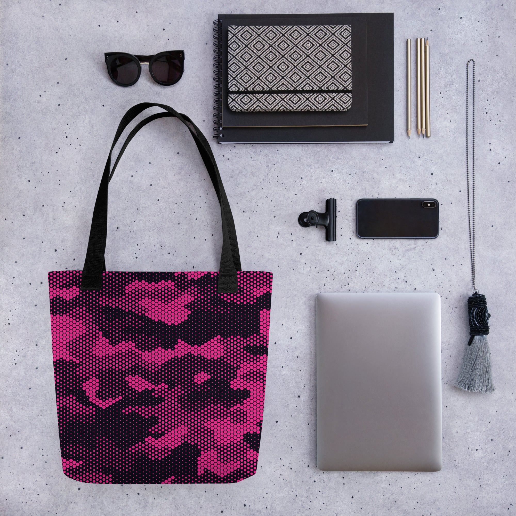 Camo Tote Bag | Pink Digital Camouflage Camo Colors