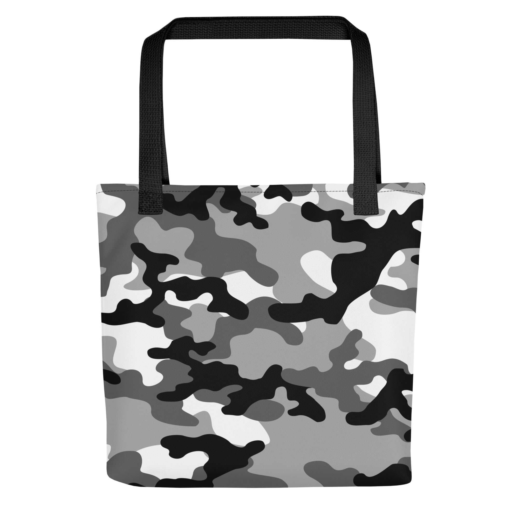 Camo Tote Bag | Black, Gray, and White Camouflage Camo Colors