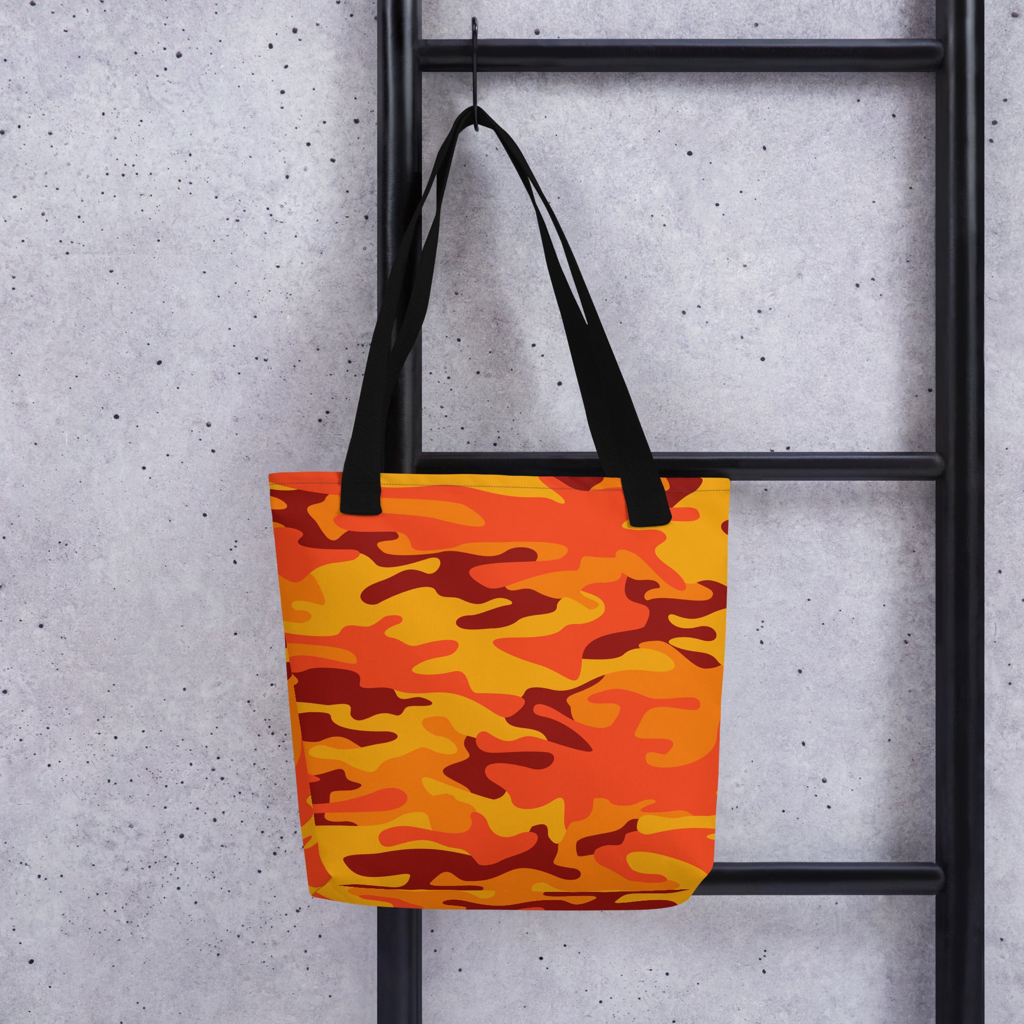 Camo Tote Bag | Orange & Red Camouflage Camo Colors