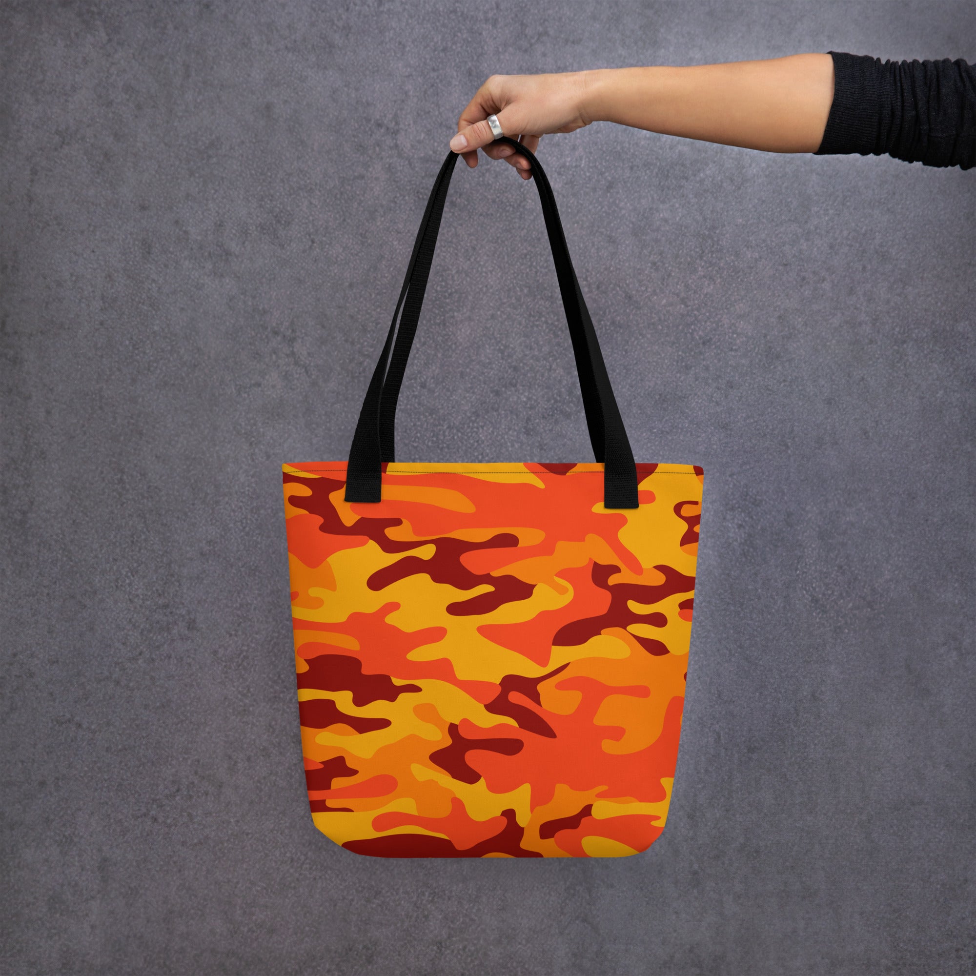 Camo Tote Bag | Orange & Red Camouflage Camo Colors