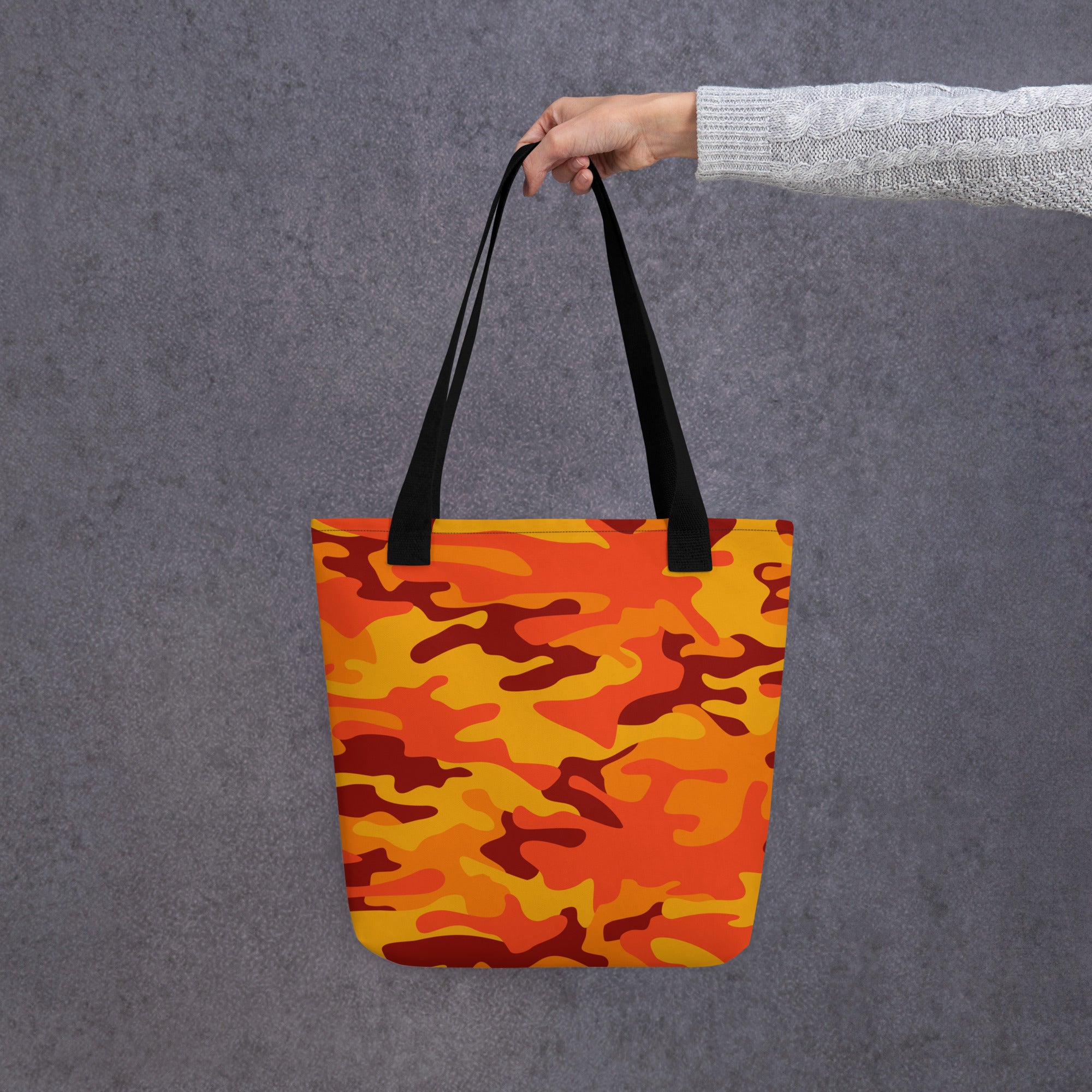 Camo Tote Bag | Orange & Red Camouflage Camo Colors