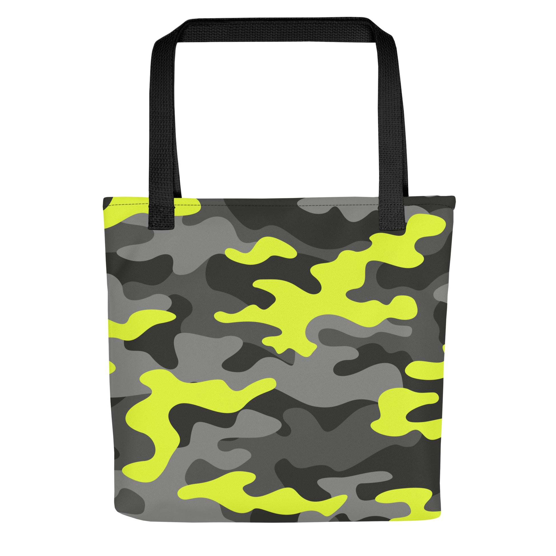 Camo Tote Bag | Black, Gray, and Yellow Camouflage Camo Colors