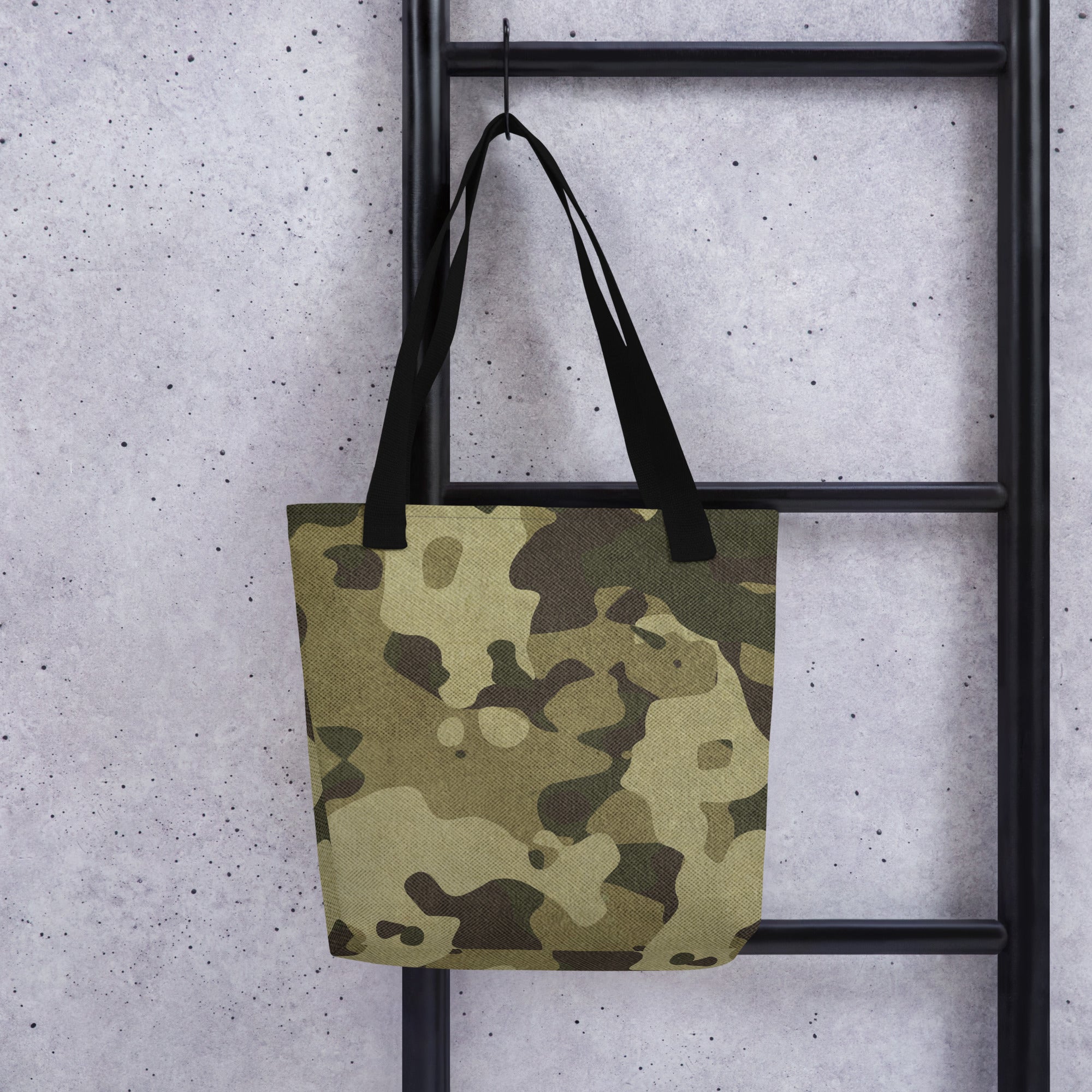 Camo Tote Bag | Green Fabric Camouflage Camo Colors
