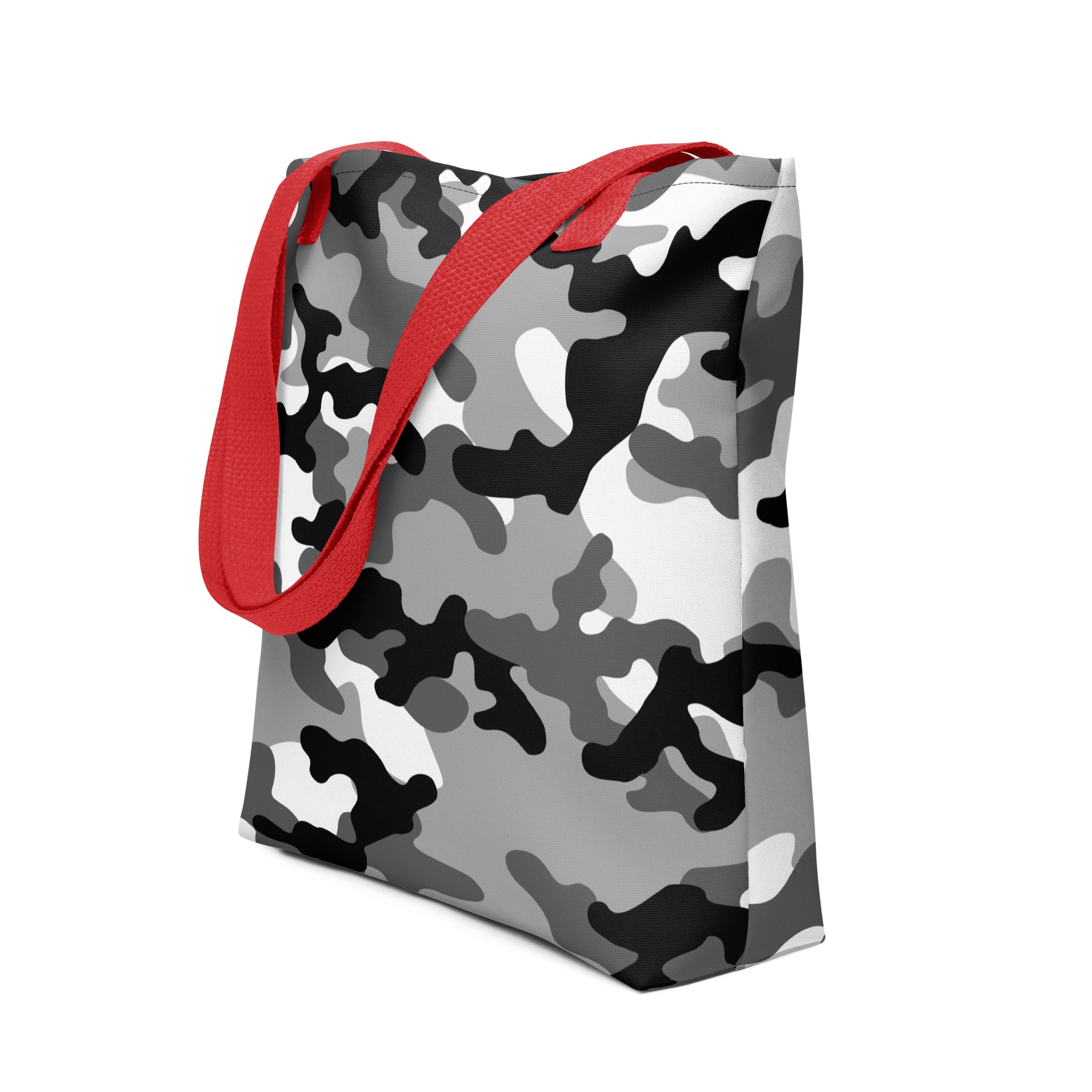 Camo Tote Bag | Black, Gray, and White Camouflage Camo Colors