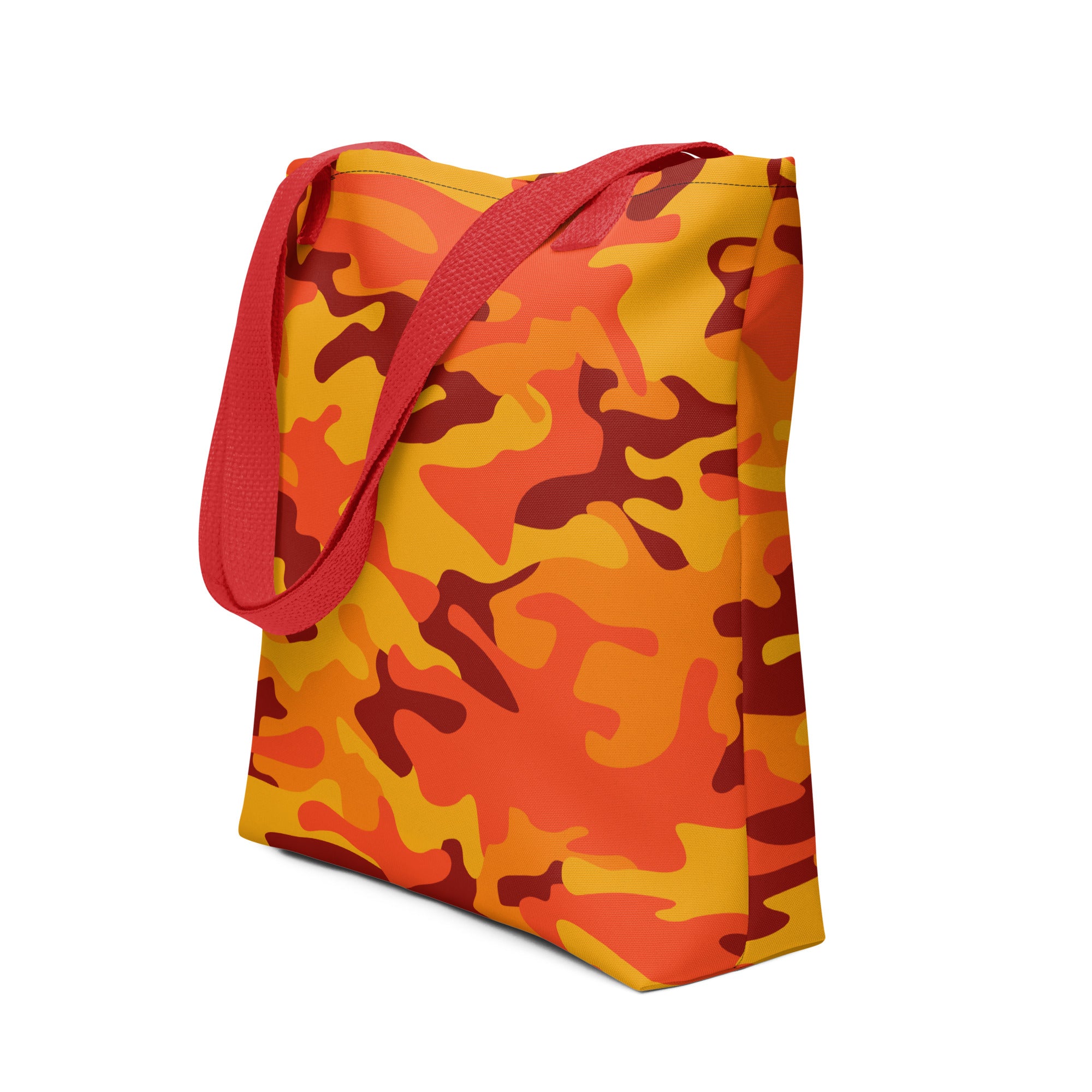 Camo Tote Bag | Orange & Red Camouflage Camo Colors