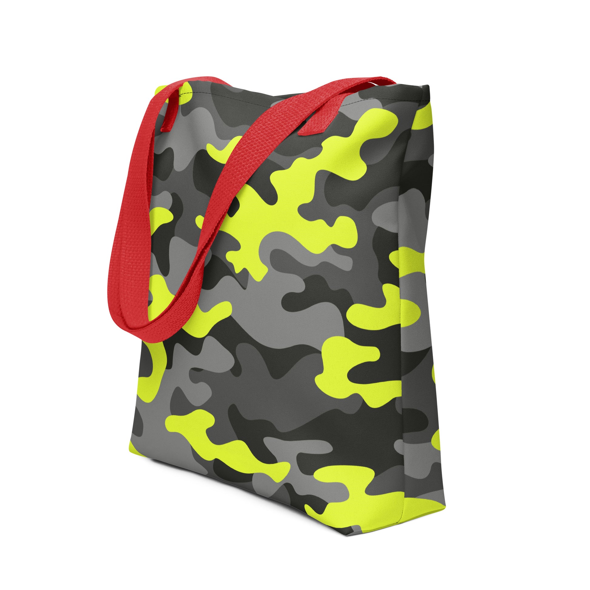 Camo Tote Bag | Black, Gray, and Yellow Camouflage Camo Colors