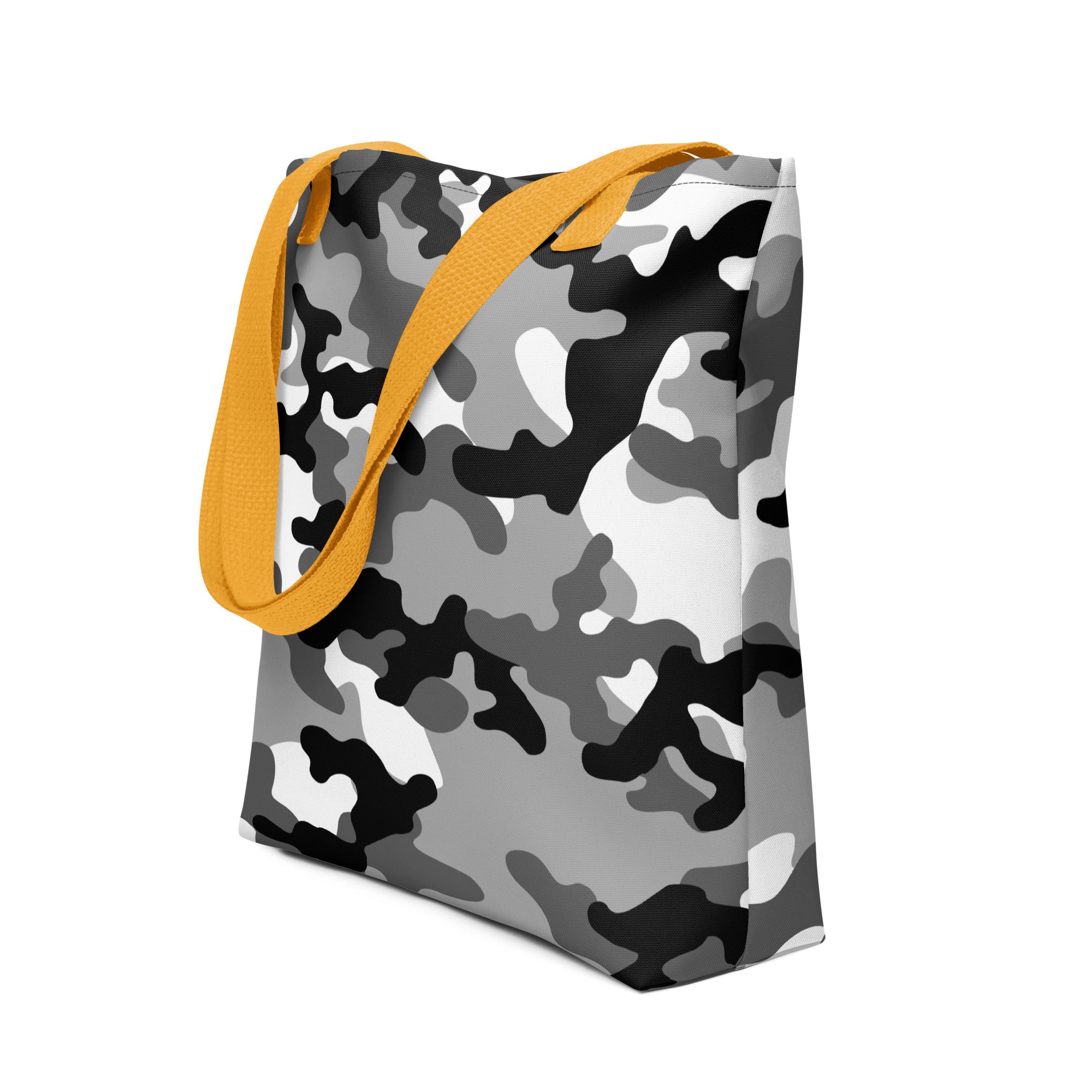 Camo Tote Bag | Black, Gray, and White Camouflage Camo Colors