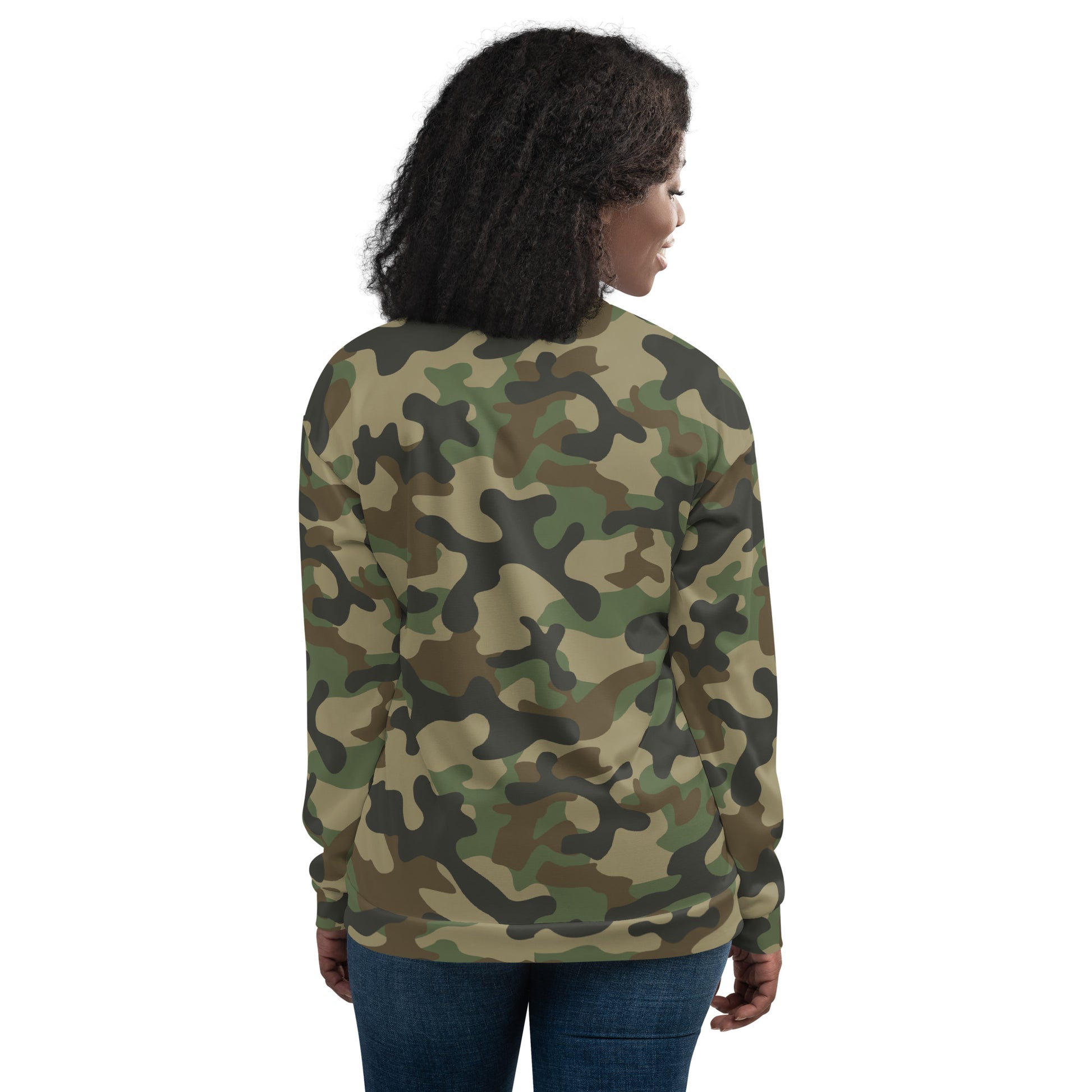 Camo Bomber Jacket | Unisex | Military Brown Camouflage Camo Colors