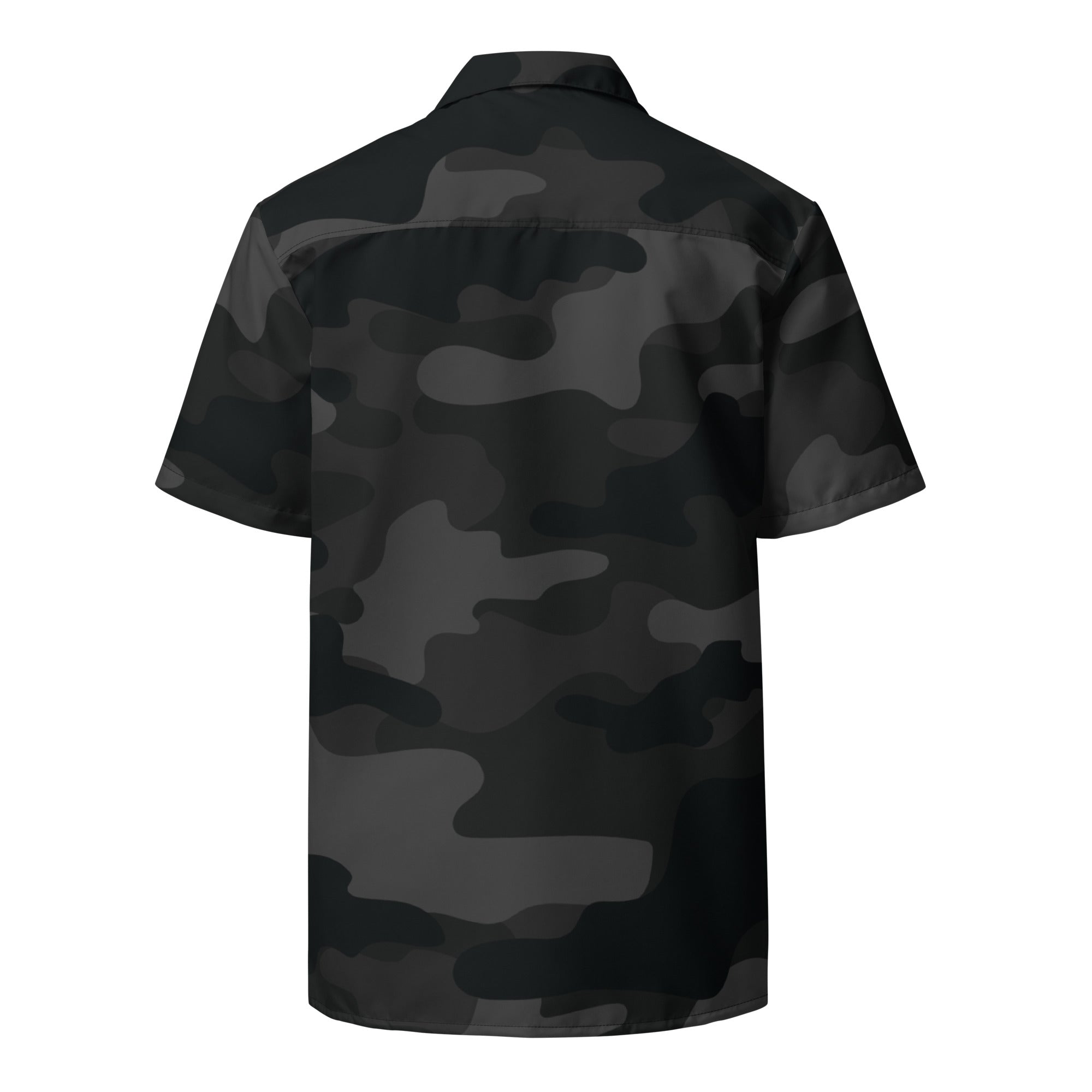 Camo Button Up Shirt | OVERSIZED FIT | Black Camouflage Camo Colors