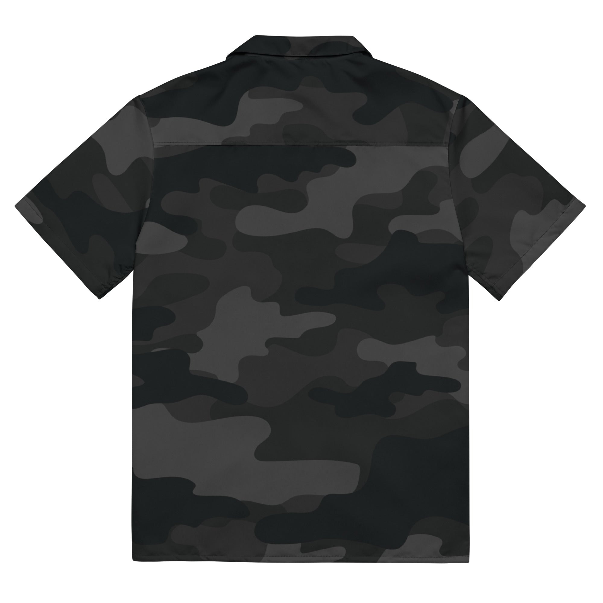Camo Button Up Shirt | OVERSIZED FIT | Black Camouflage Camo Colors