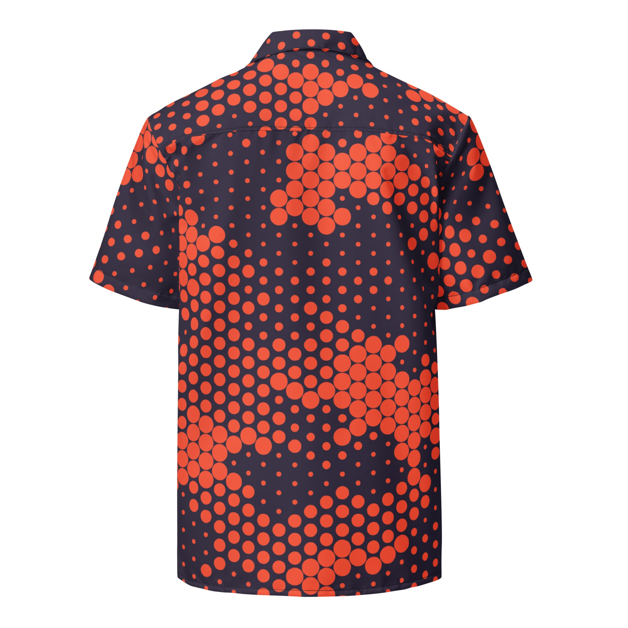 Camo Button Up Shirt | Orange & Blue Digital Camouflage Camo Colors