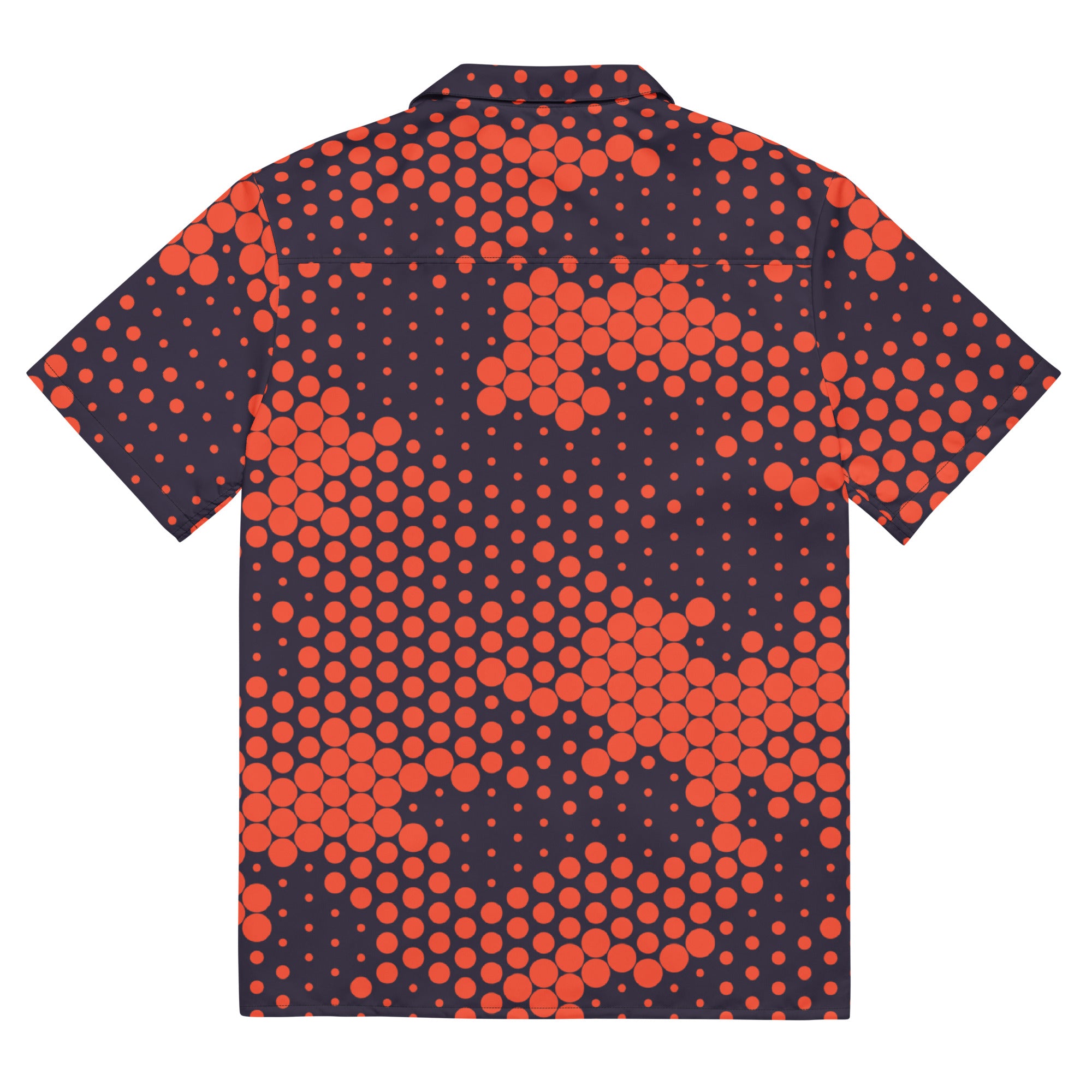 Camo Button Up Shirt | Orange & Blue Digital Camouflage Camo Colors