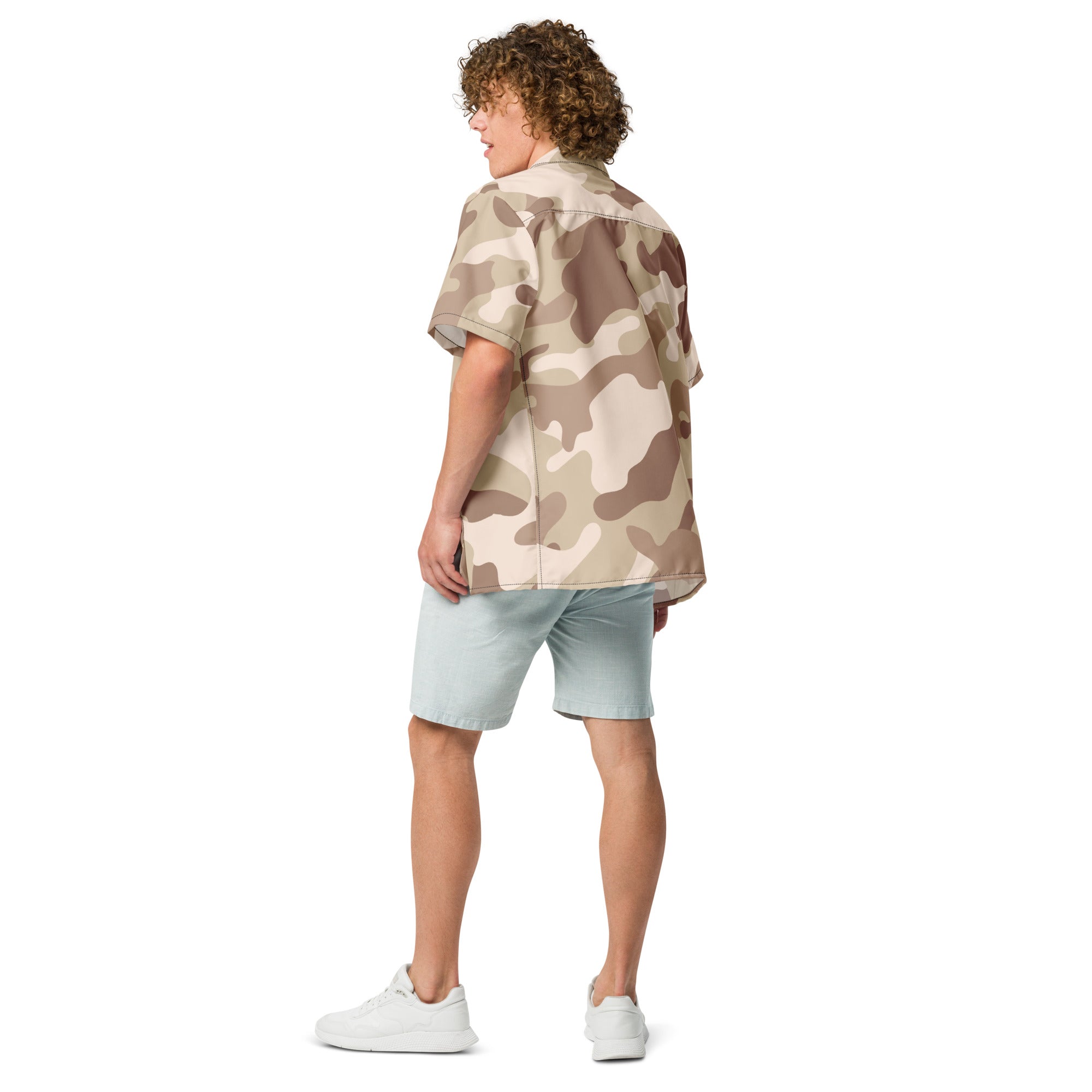 Button Up Shirt | OVERSIZED FIT | Desert Brown Camouflage Camo Colors