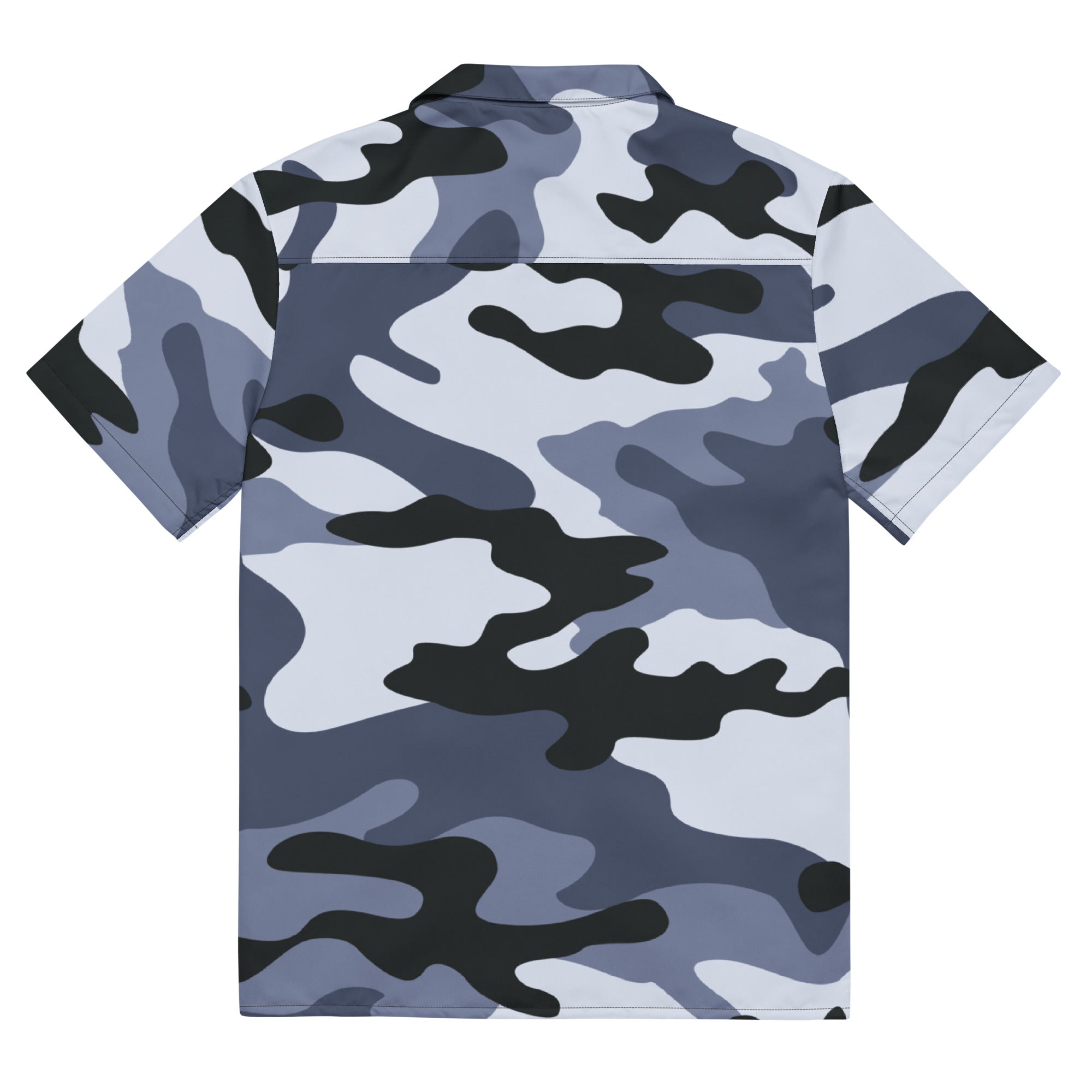 Camo Button Up Shirt | OVERSIZED FIT | Light Blue Camouflage Camo Colors
