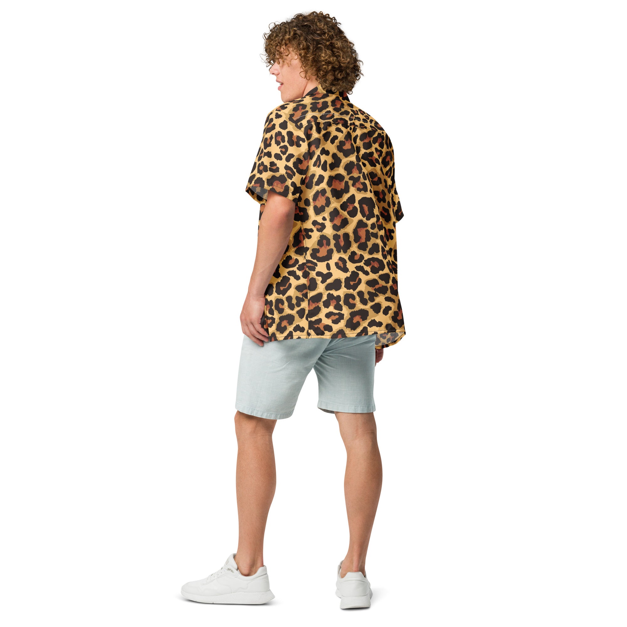 Leopard Button Up Shirt | OVERSIZED FIT | Brown & Black Camo Colors