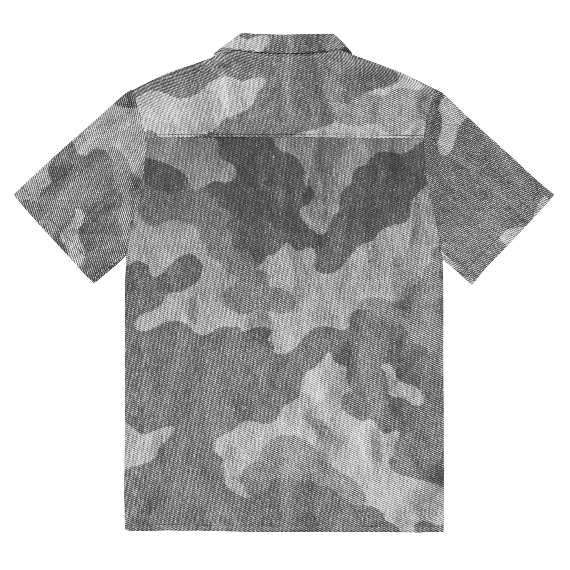 Monochrome Camo Button-Up Shirt | Cloth Pattern | Camo Colors
