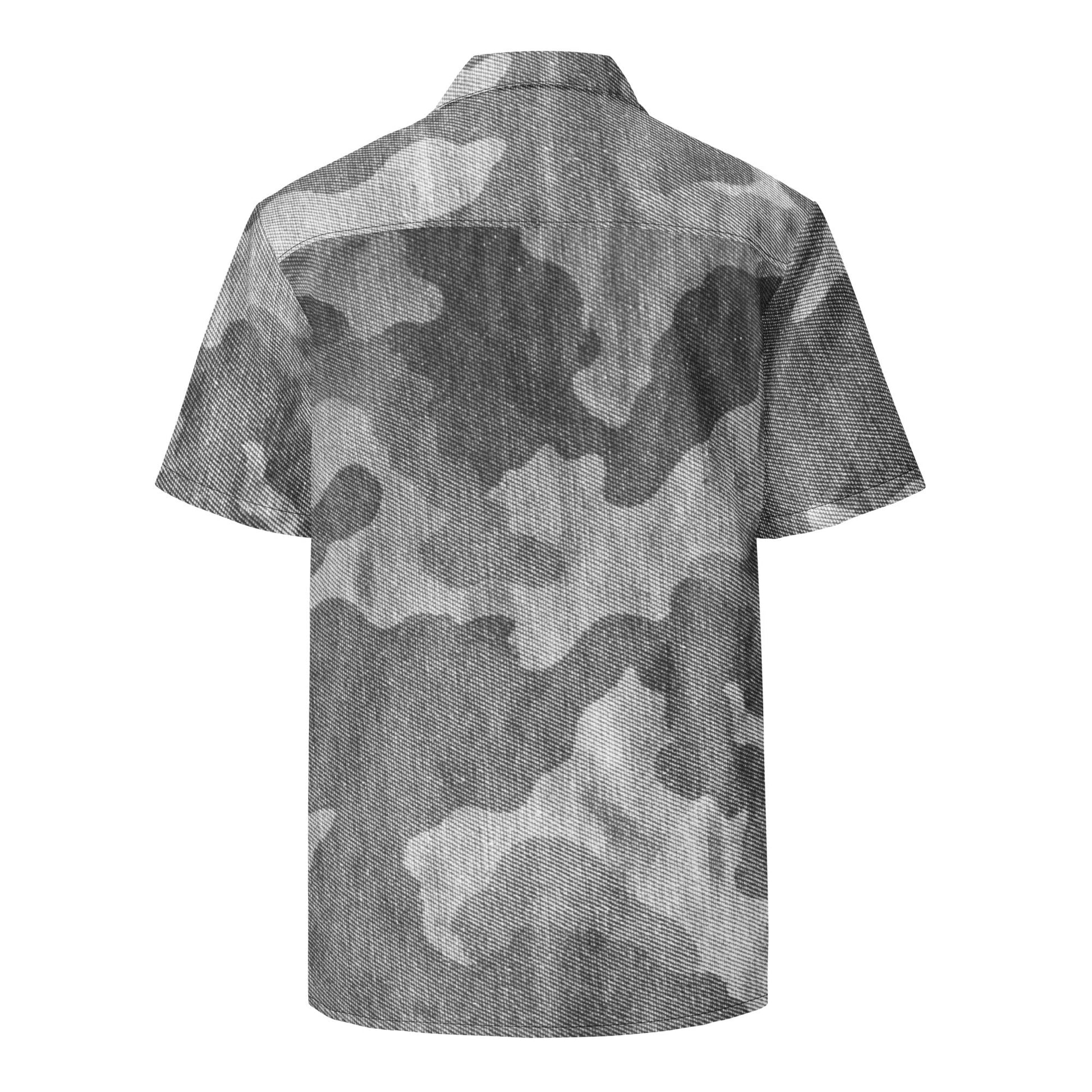Monochrome Camo Button-Up Shirt | Cloth Pattern | Camo Colors