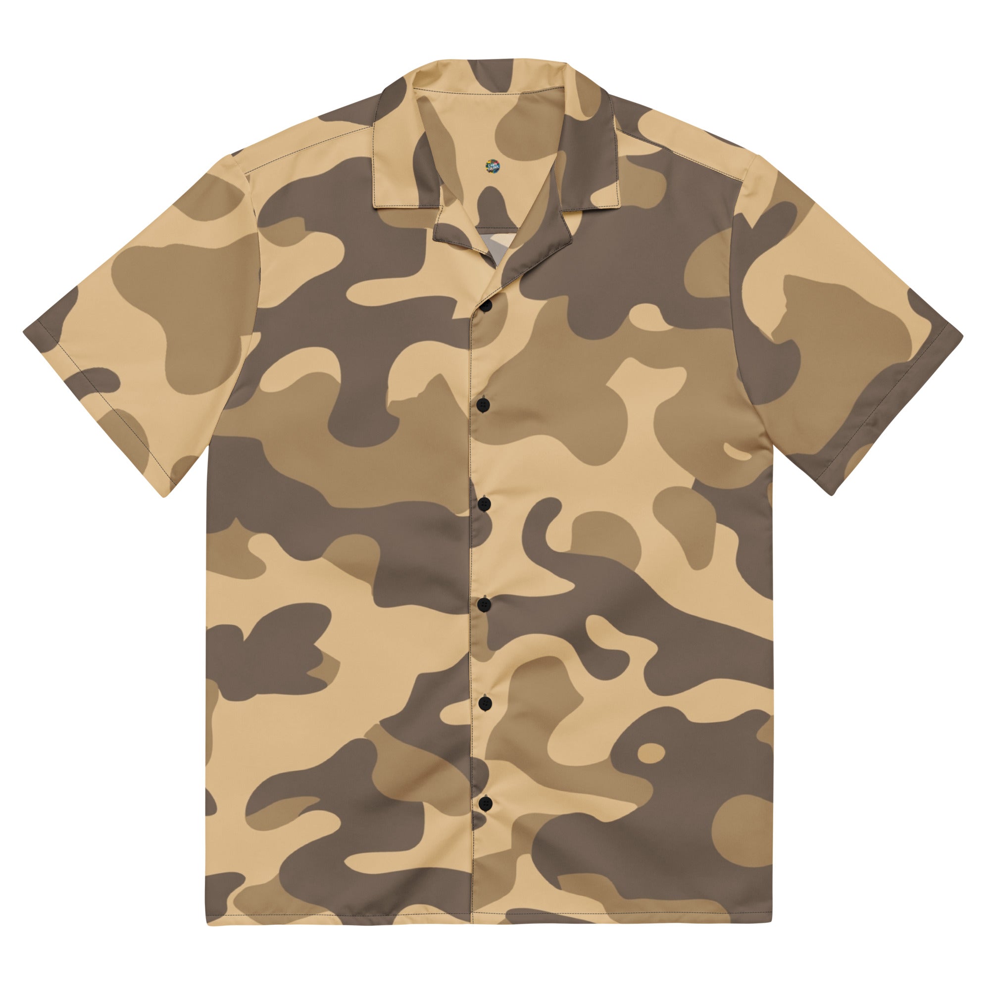 Camo Button Up Shirt | OVERSIZED FIT | Khaki Camouflage Camo Colors