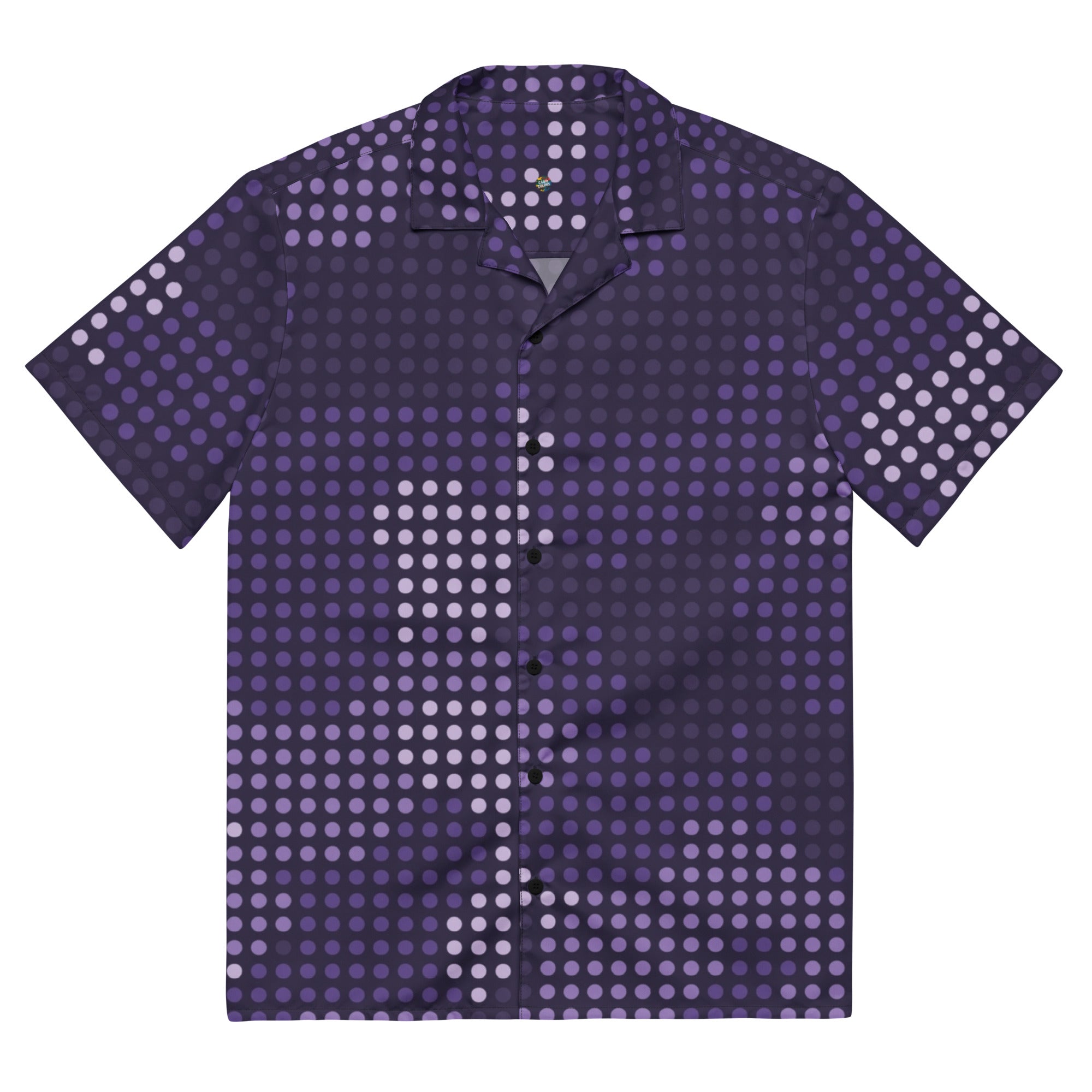 Camo Button Up Shirt | OVERSIZED FIT | Blue LED Camouflage Camo Colors