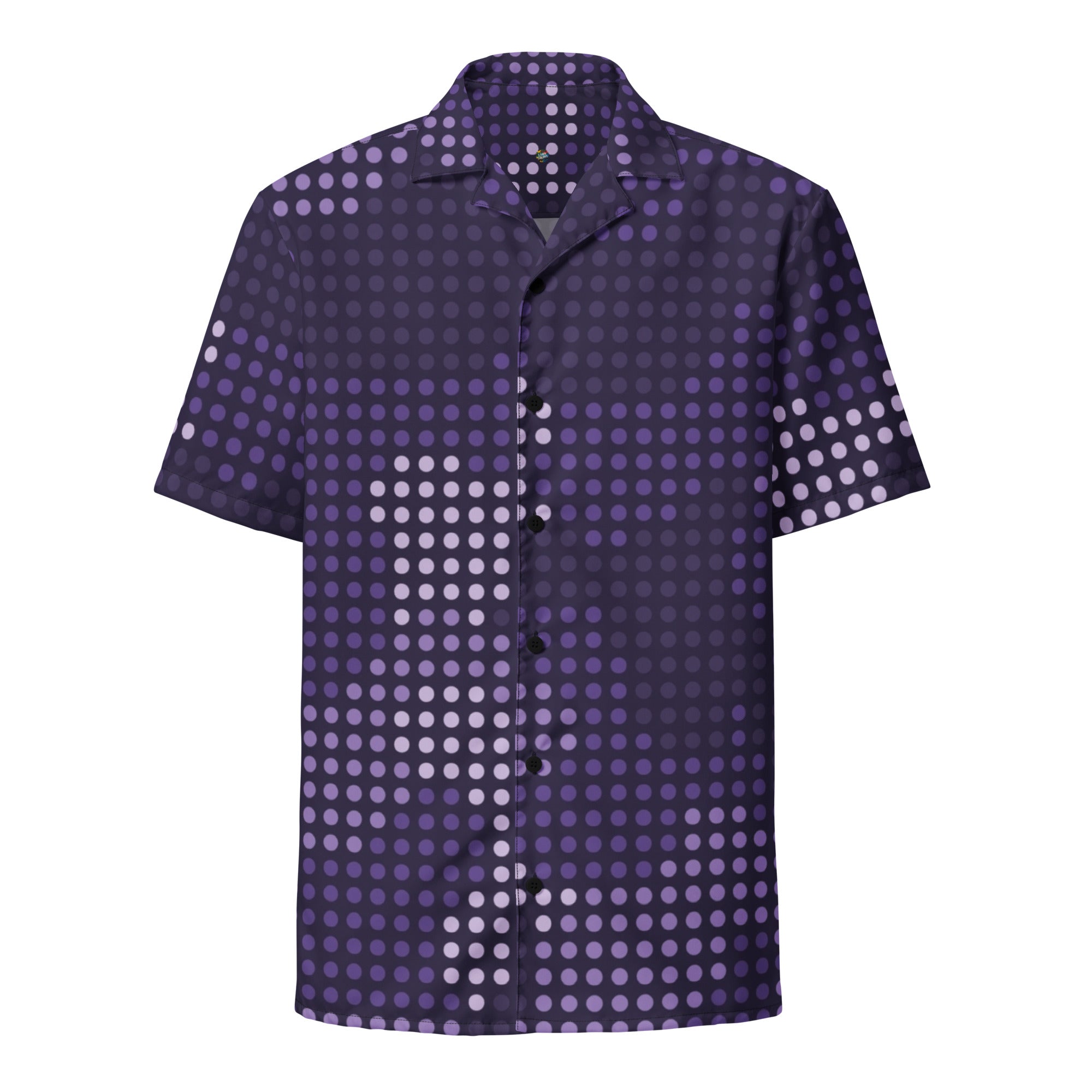 Camo Button Up Shirt | OVERSIZED FIT | Blue LED Camouflage Camo Colors