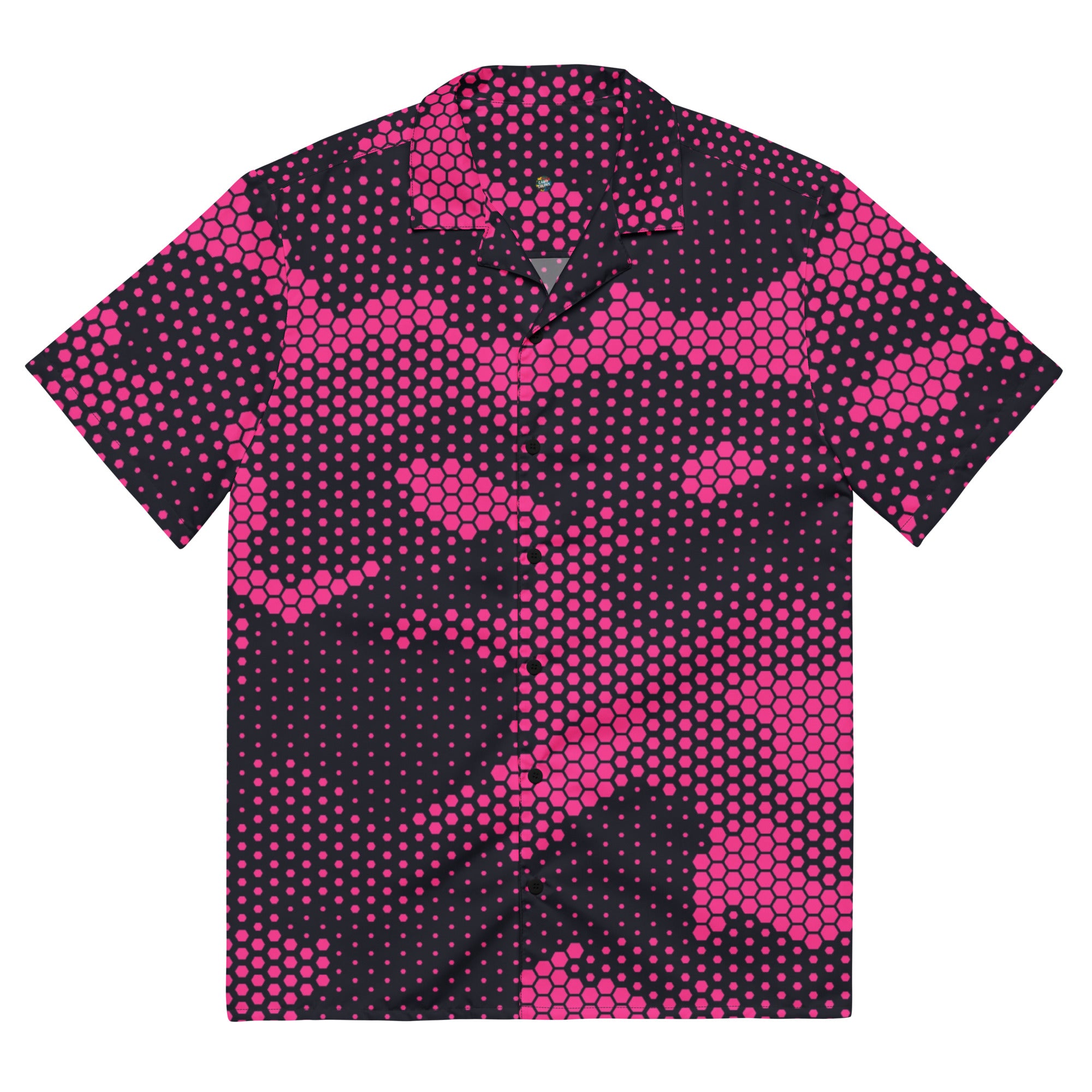 Camo Button Up Shirt | Pink Digital Dotted Camouflage Camo Colors