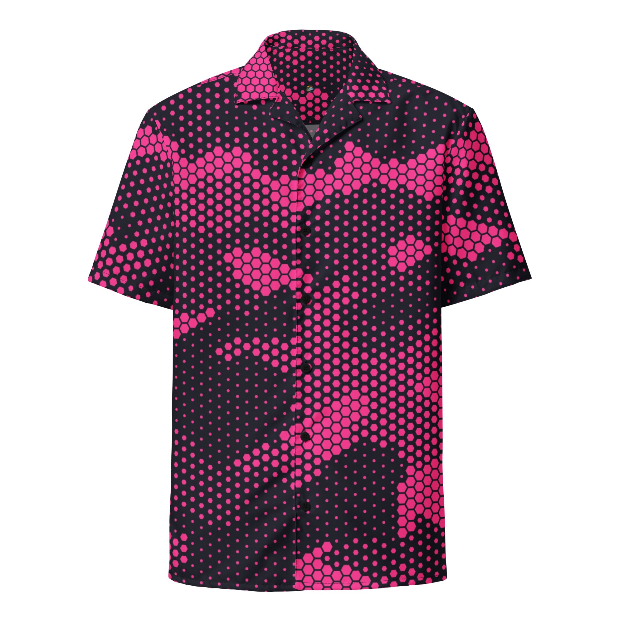 Camo Button Up Shirt | Pink Digital Dotted Camouflage Camo Colors