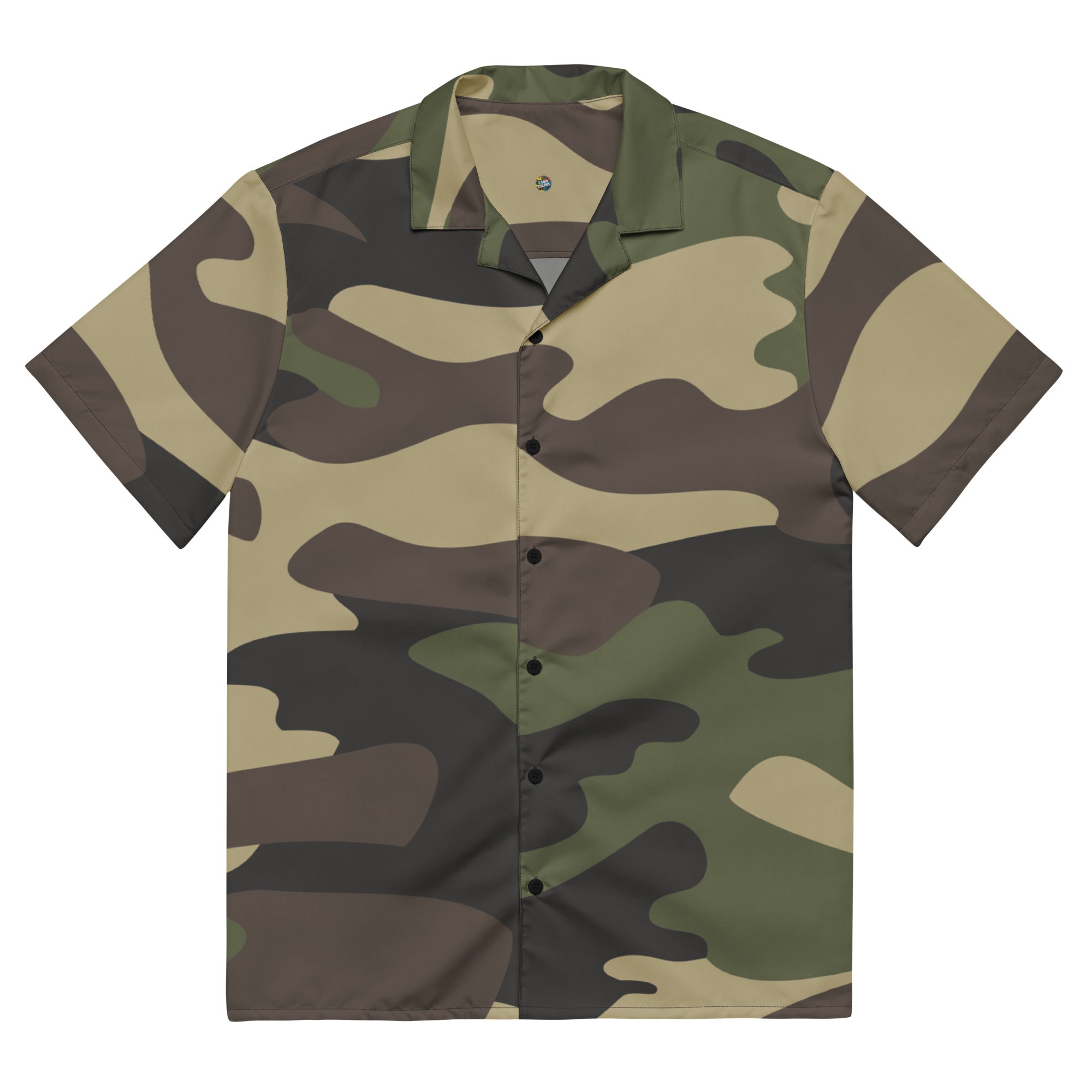 Button Up Shirt | OVERSIZED FIT | Classic Green Camouflage Camo Colors