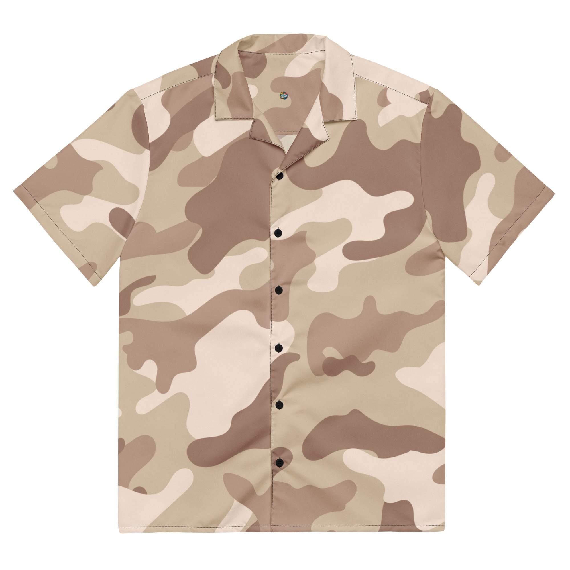 Button Up Shirt | OVERSIZED FIT | Desert Brown Camouflage Camo Colors