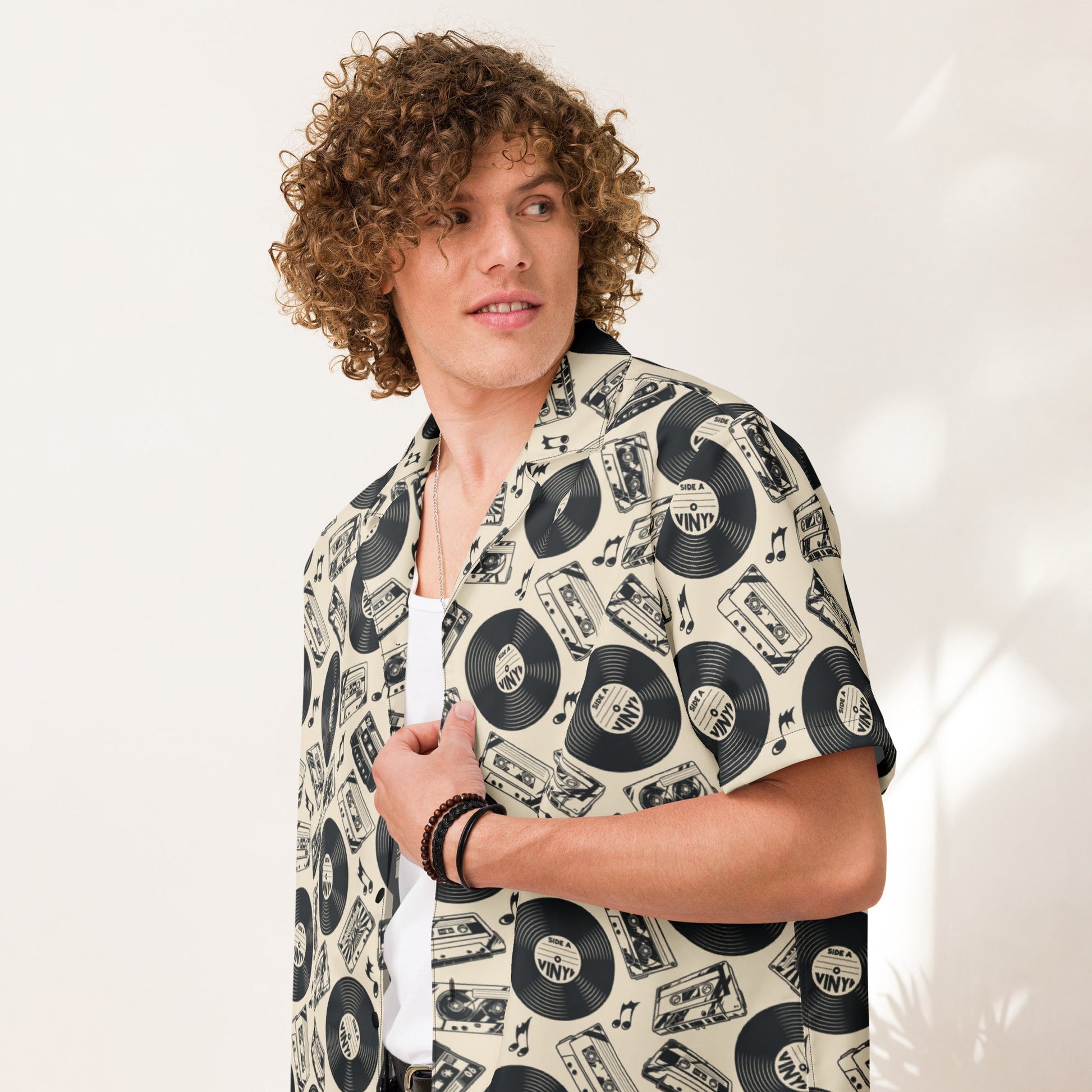 Unisex Button Shirt | Vinyl Love | Pop Art Series | Camo Colors