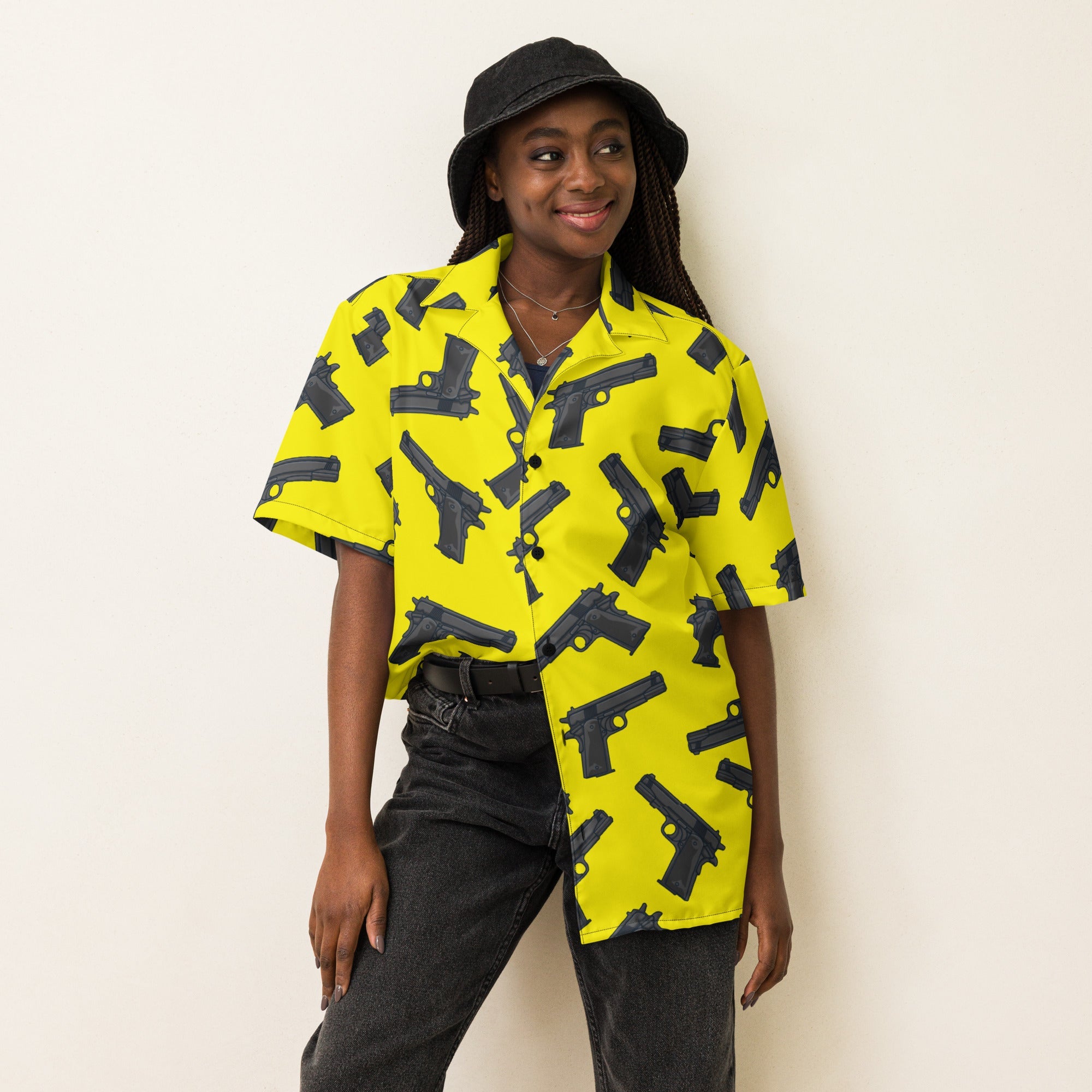 Unisex Button Shirt | Sex Pistols | Black & Yellow | Camo Colors