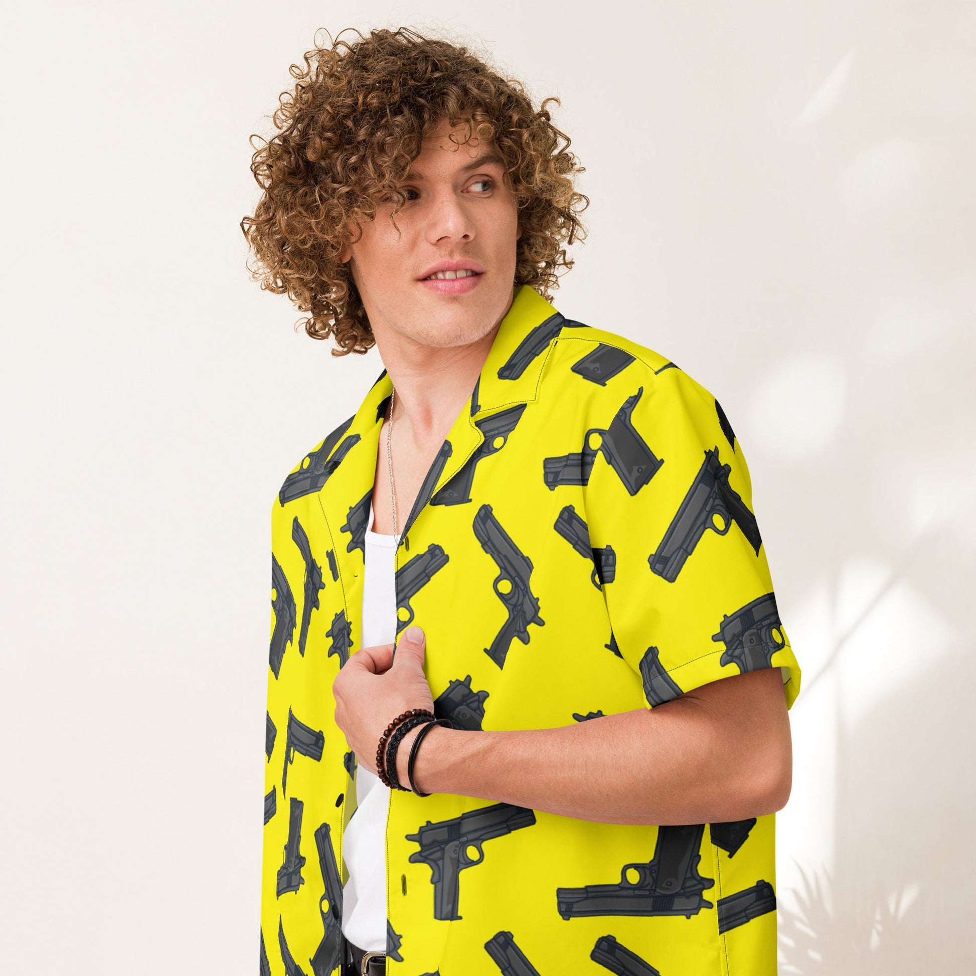 Unisex Button Shirt | Sex Pistols | Black & Yellow | Camo Colors