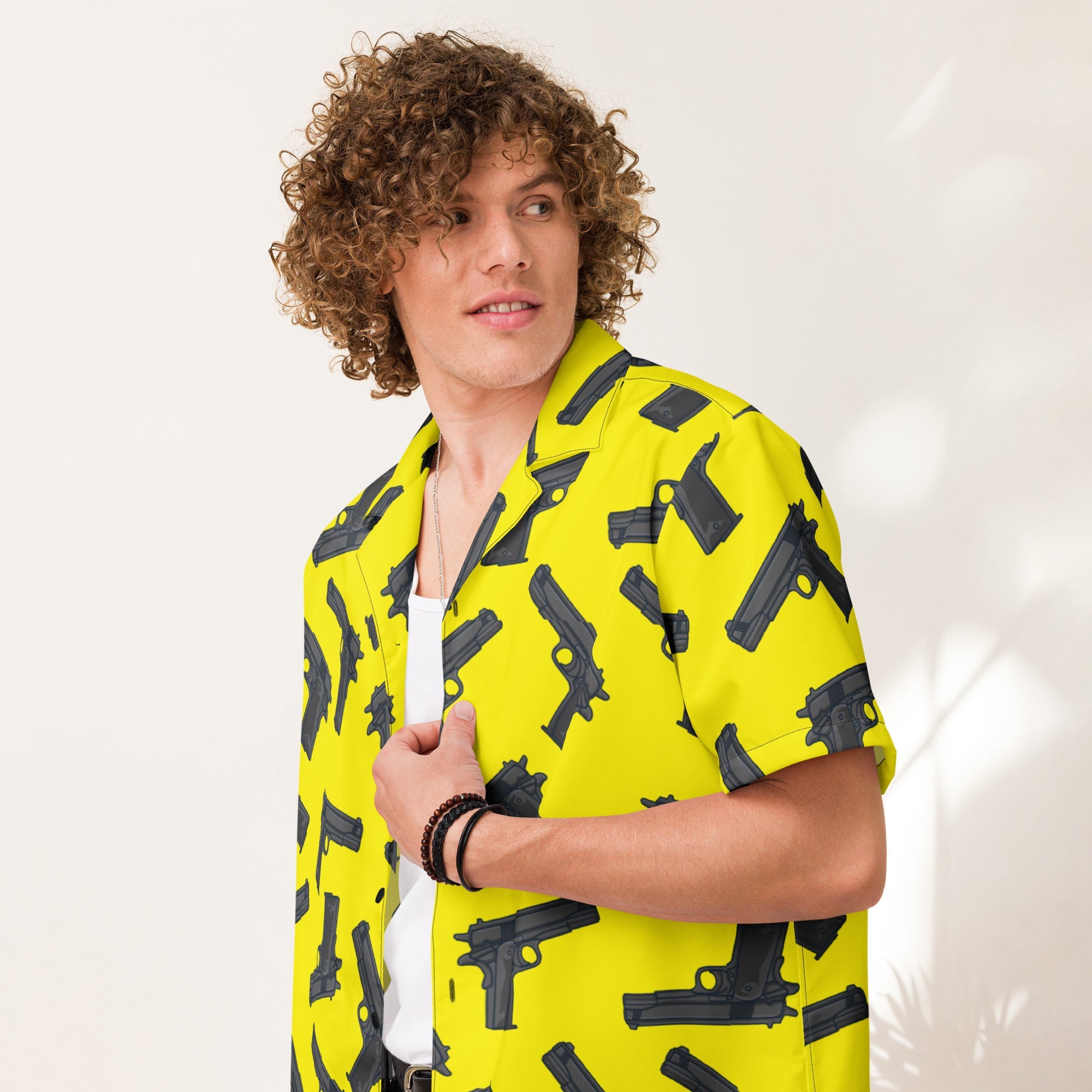 Unisex Button Shirt | Sex Pistols | Black & Yellow | Camo Colors