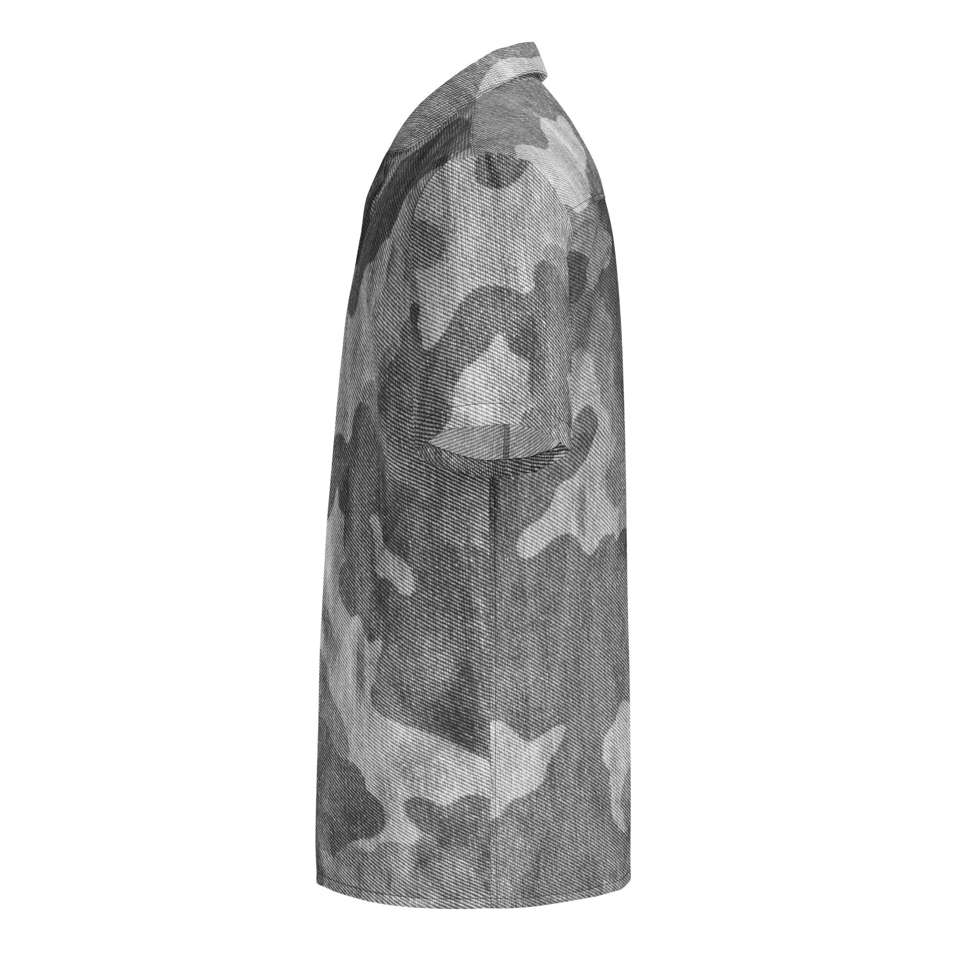 Monochrome Camo Button-Up Shirt | Cloth Pattern | Camo Colors