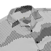 Camo Button Up Shirt | OVERSIZED FIT | Gray Digital Camouflage Camo Colors