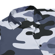 Camo Button Up Shirt | OVERSIZED FIT | Light Blue Camouflage Camo Colors