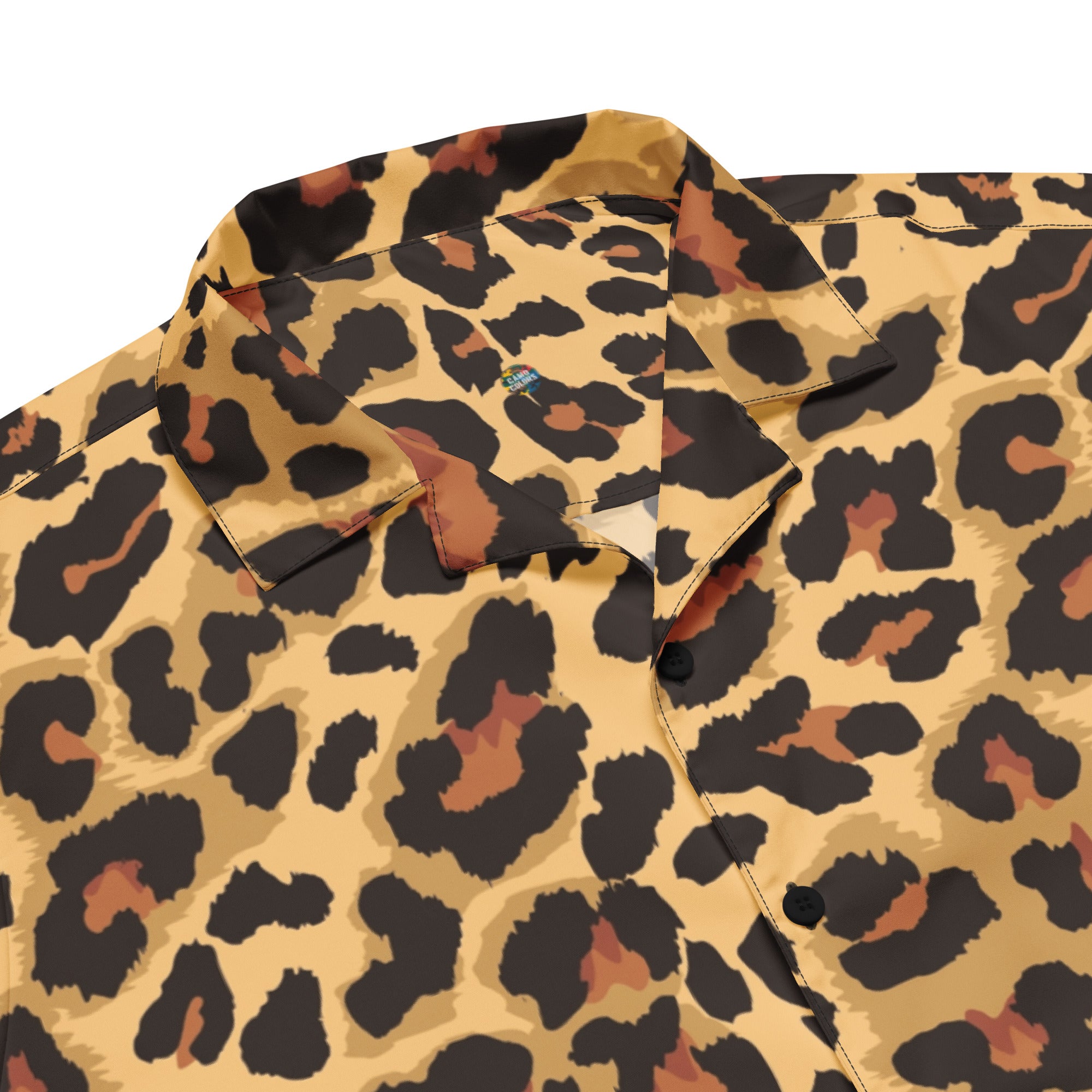 Leopard Button Up Shirt | OVERSIZED FIT | Brown & Black Camo Colors