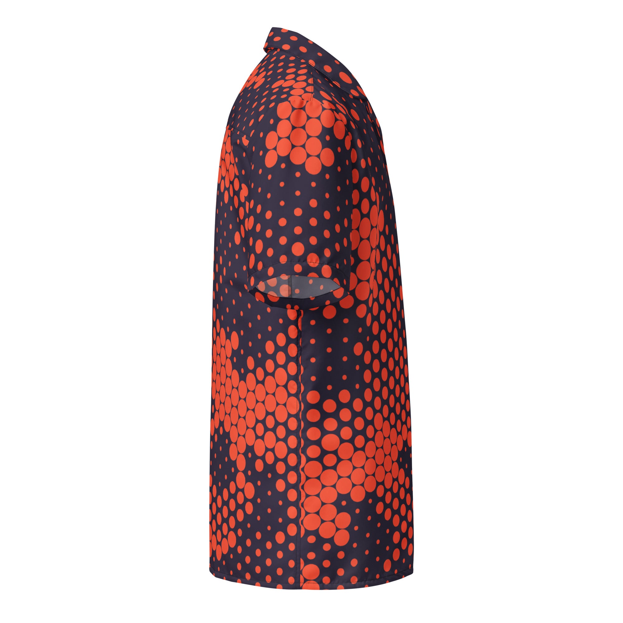 Camo Button Up Shirt | Orange & Blue Digital Camouflage Camo Colors