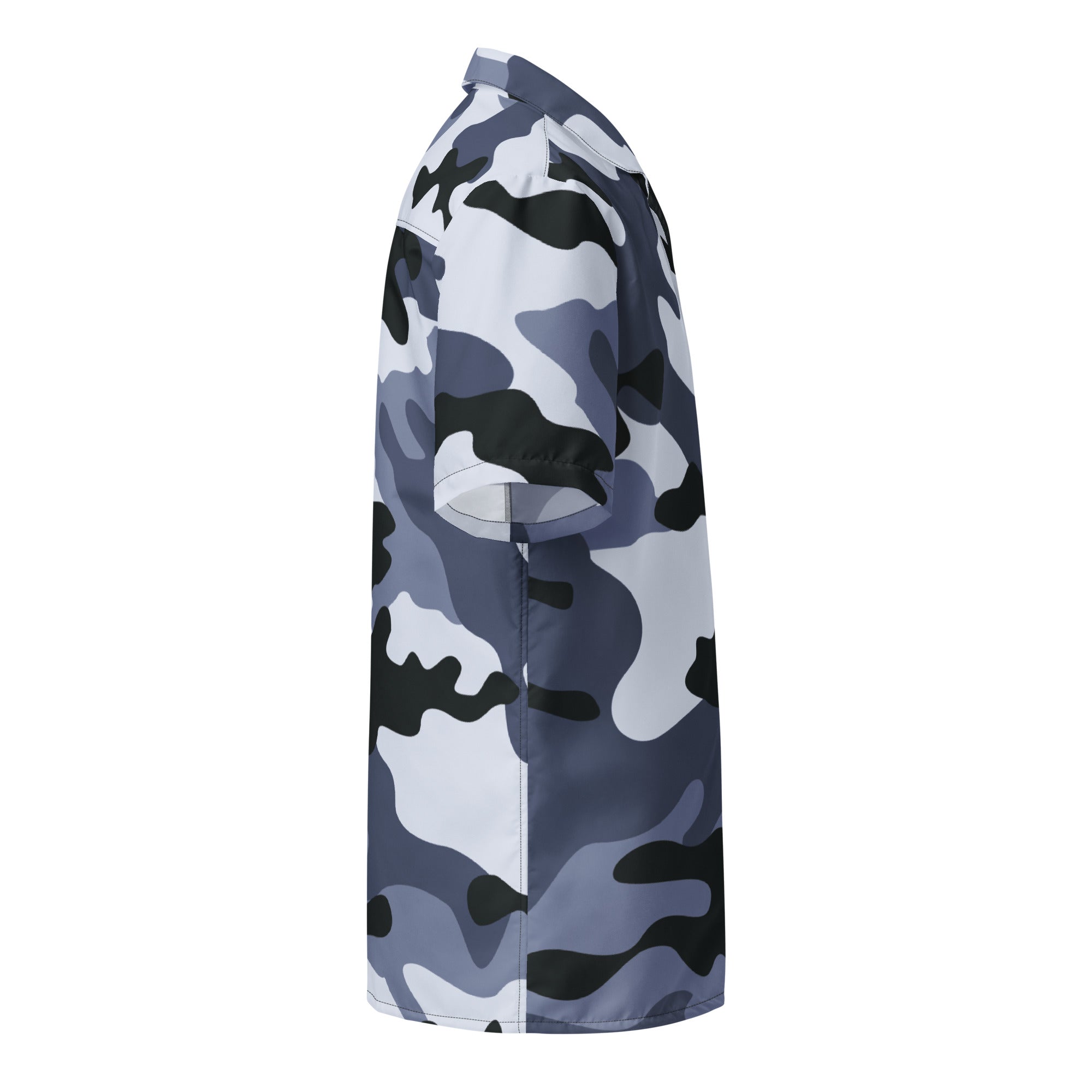 Camo Button Up Shirt | OVERSIZED FIT | Light Blue Camouflage Camo Colors