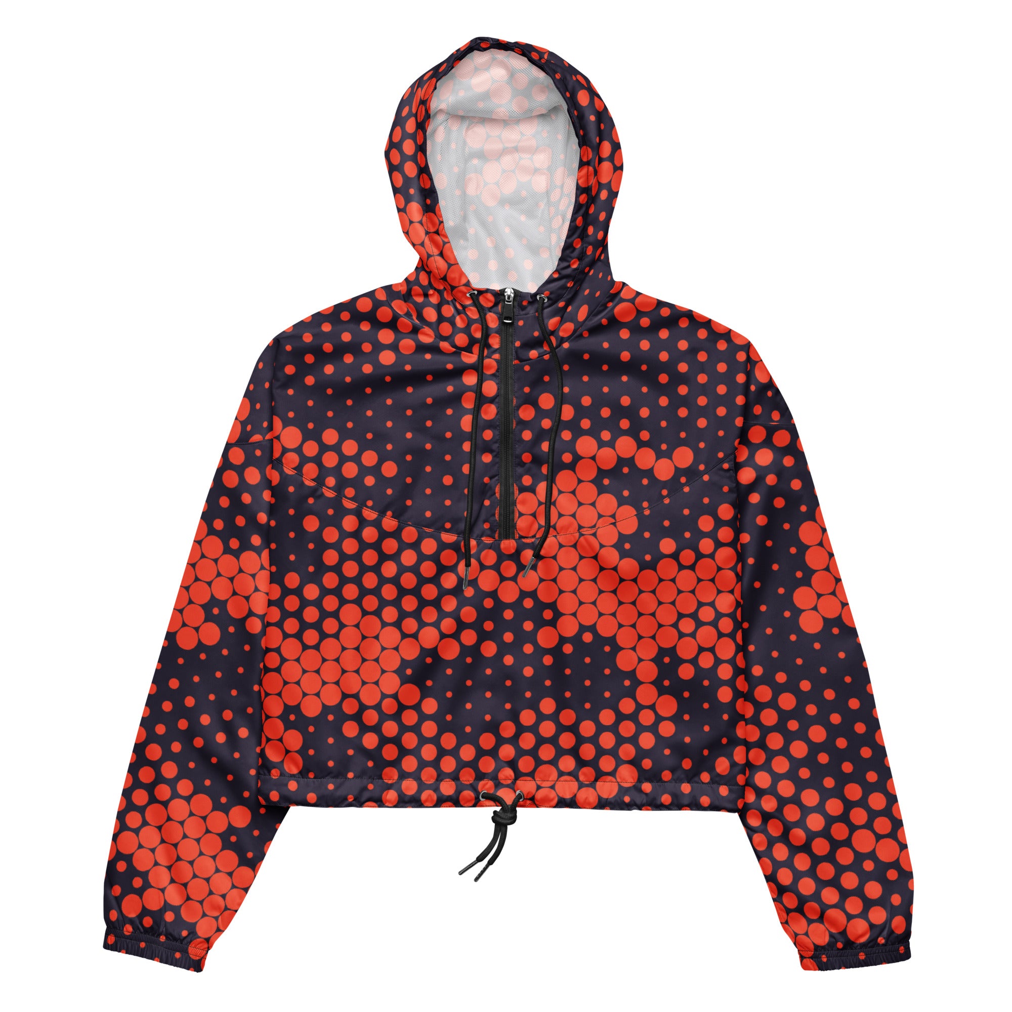 Women's Windbreaker | Orange & Blue Digital Camouflage Camo Colors