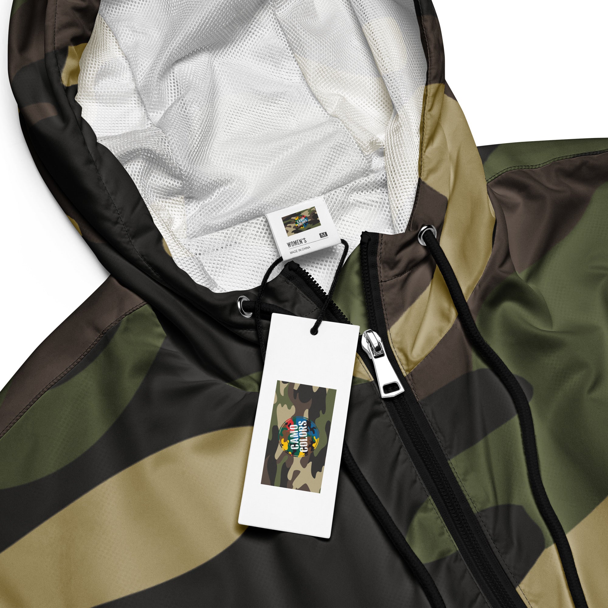 Women's Windbreaker | Classic Green Camouflage Camo Colors
