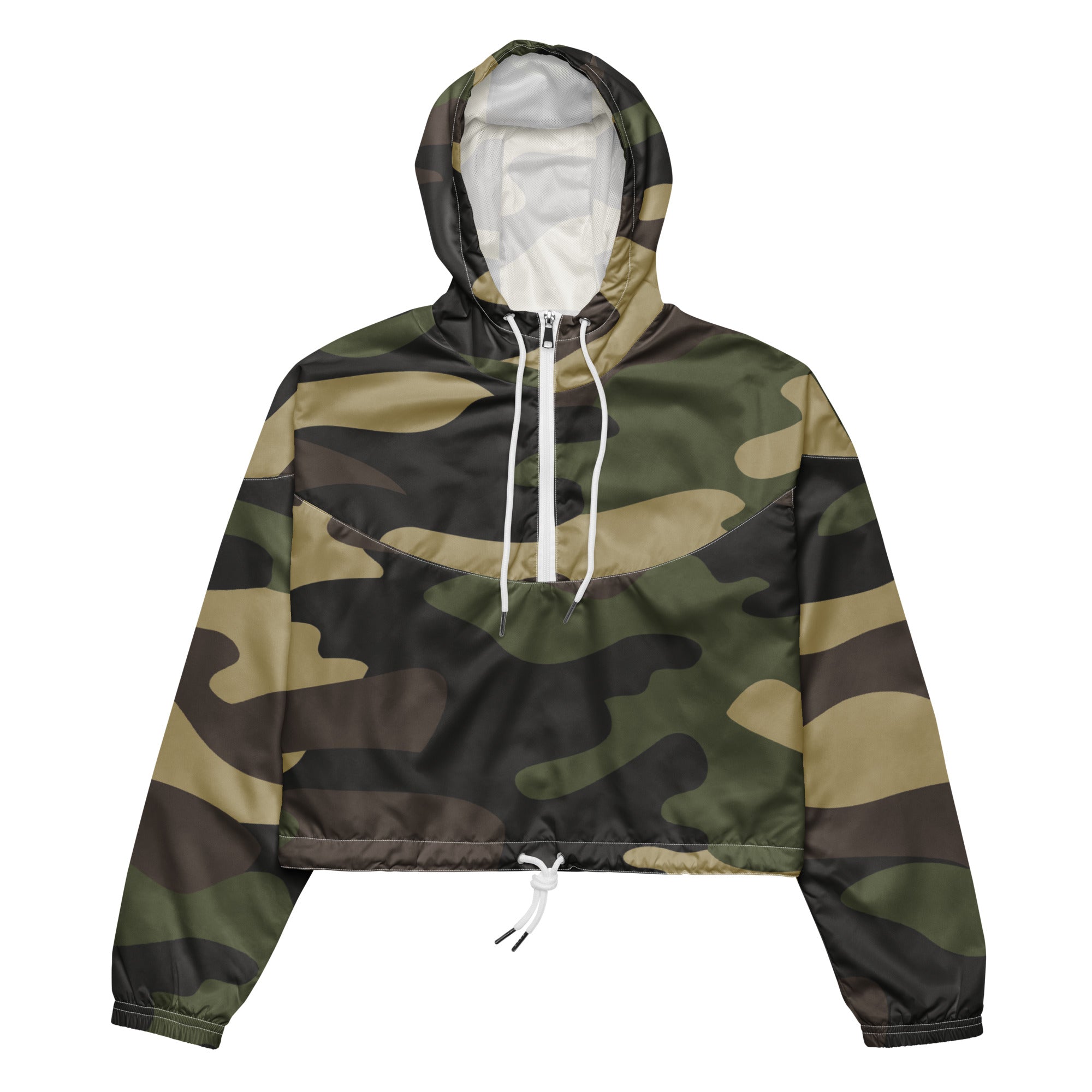 Women's Windbreaker | Classic Green Camouflage Camo Colors