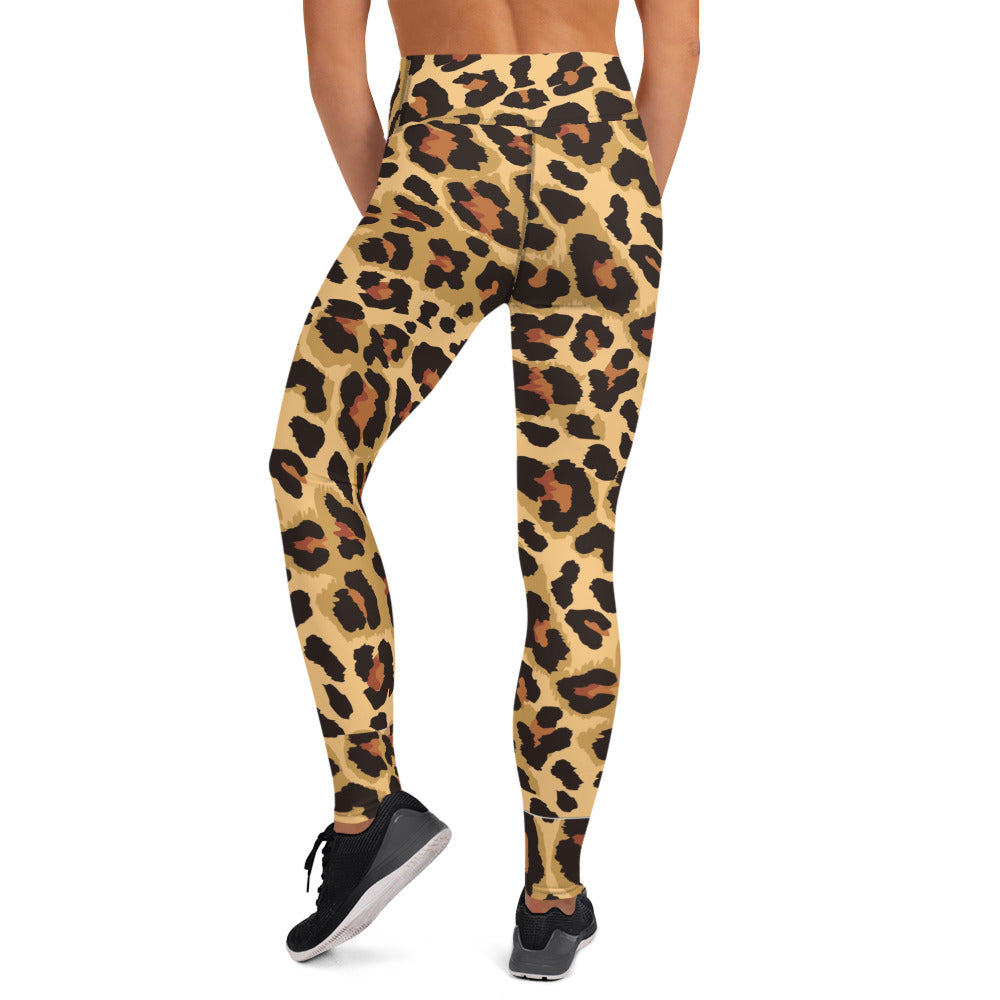 Leopard Yoga Pants | Classic Brown and Black Camo Colors