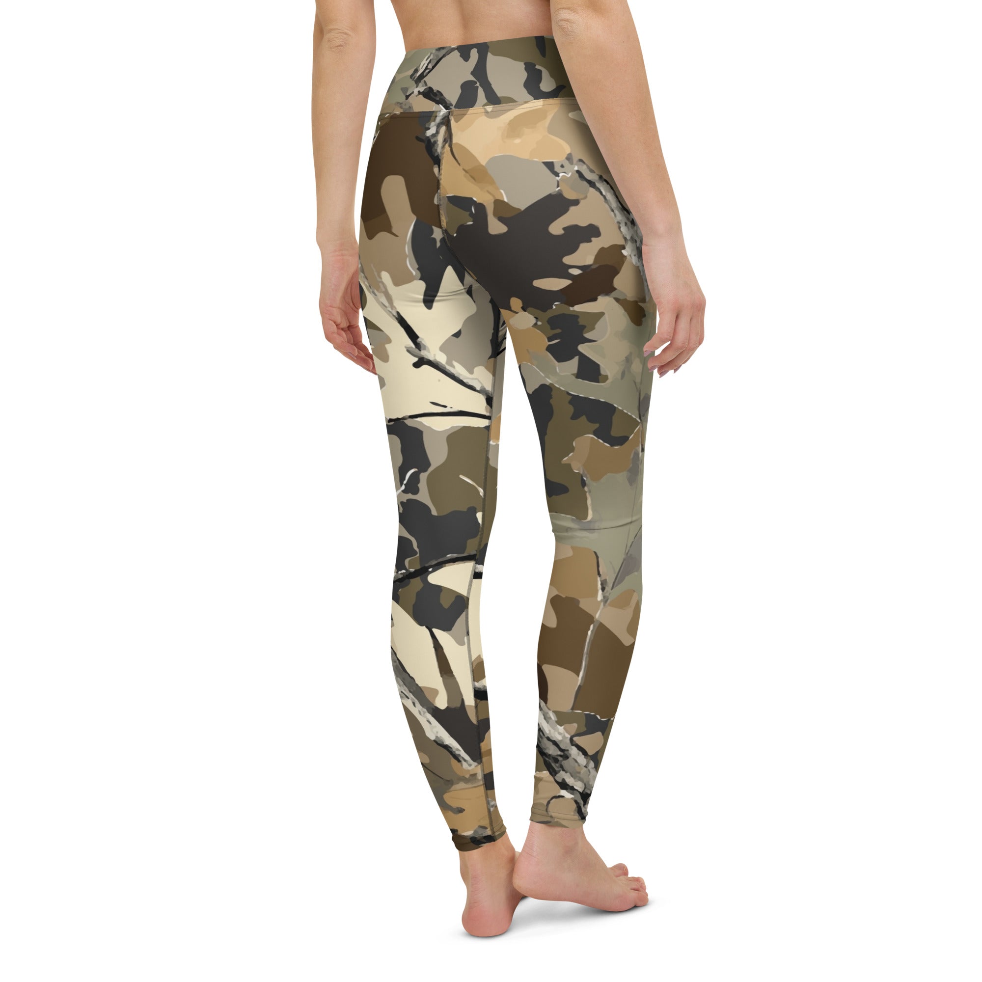 Yoga Pants | Green Oak Tree Camouflage style Camo Colors