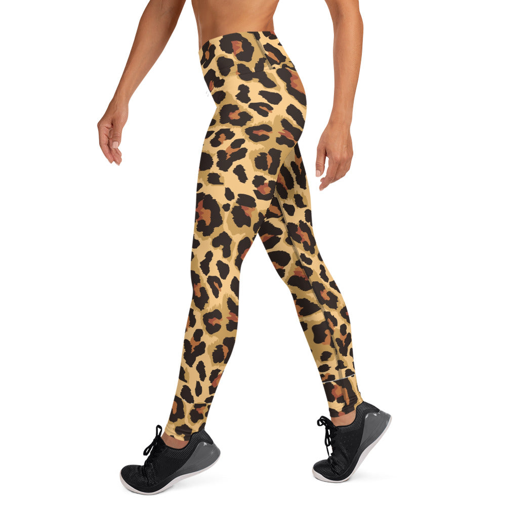 Leopard Yoga Pants | Classic Brown and Black Camo Colors