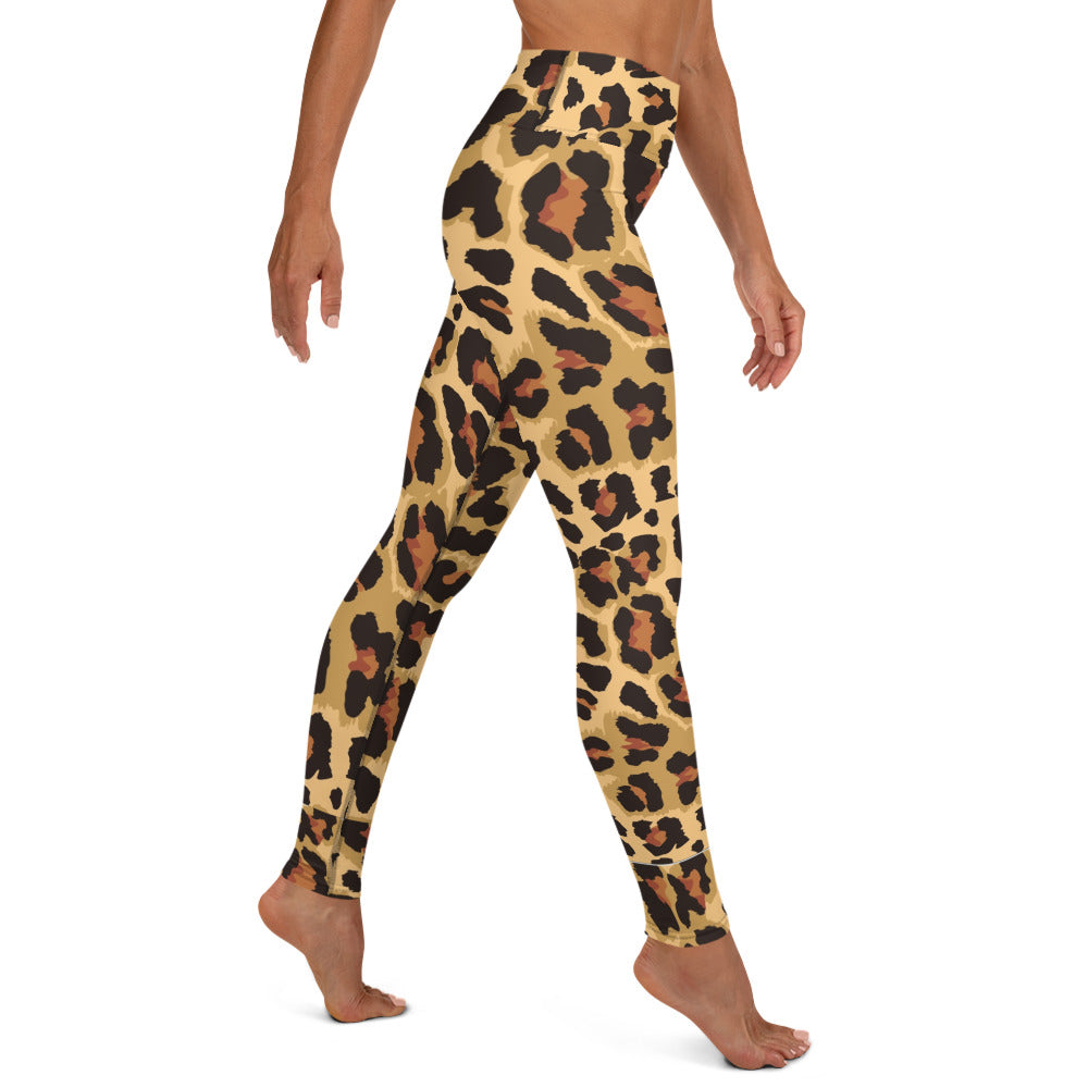 Leopard Yoga Pants | Classic Brown and Black Camo Colors