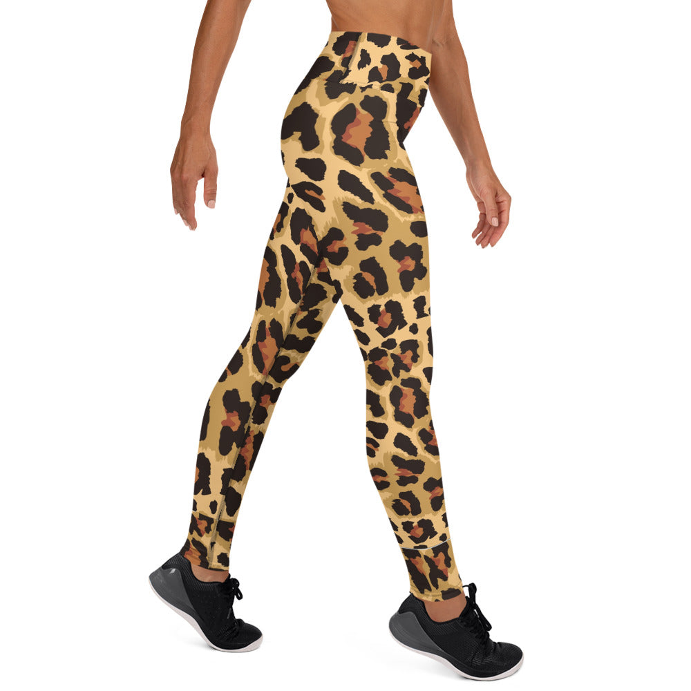 Leopard Yoga Pants | Classic Brown and Black Camo Colors