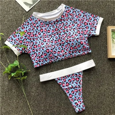 Red Camo Two-Piece Set | Hot Leopard Print Camo Colors