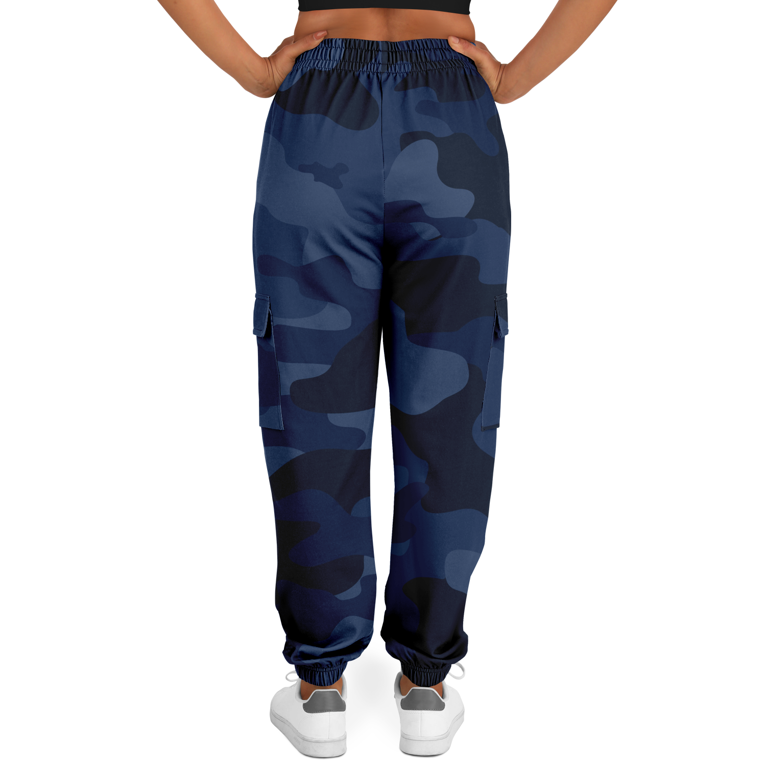 Camo Cargo Pants | Unisex | Deep Blue Camouflage Camo Colors