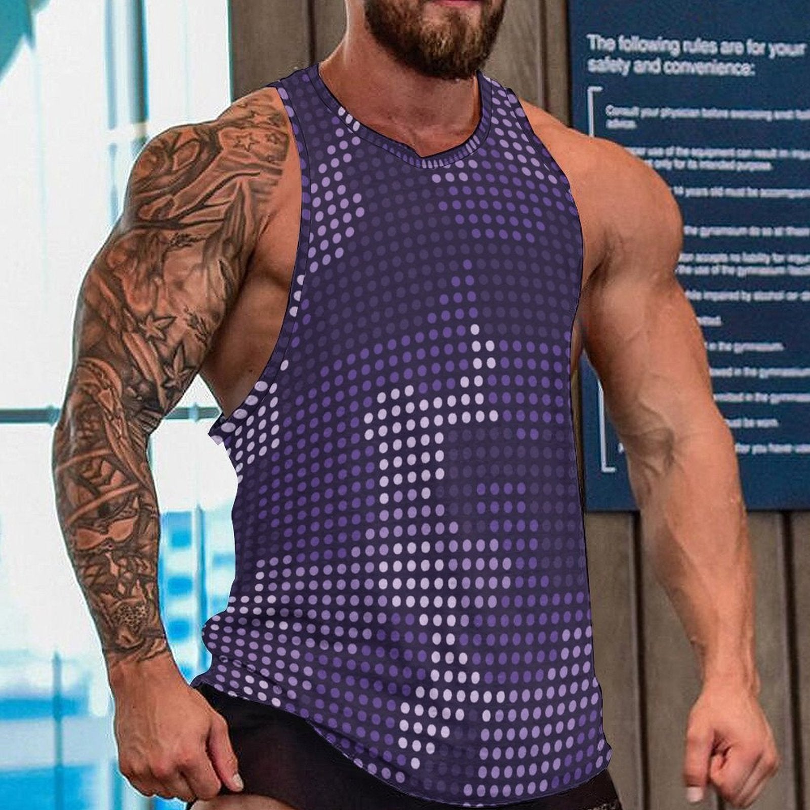 Camo Tank Top | Blue LED Screen Camouflage Camo Colors