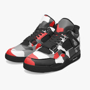 Camo Jordans AJ4 | Red, Gray, Black & White Camo Colors
